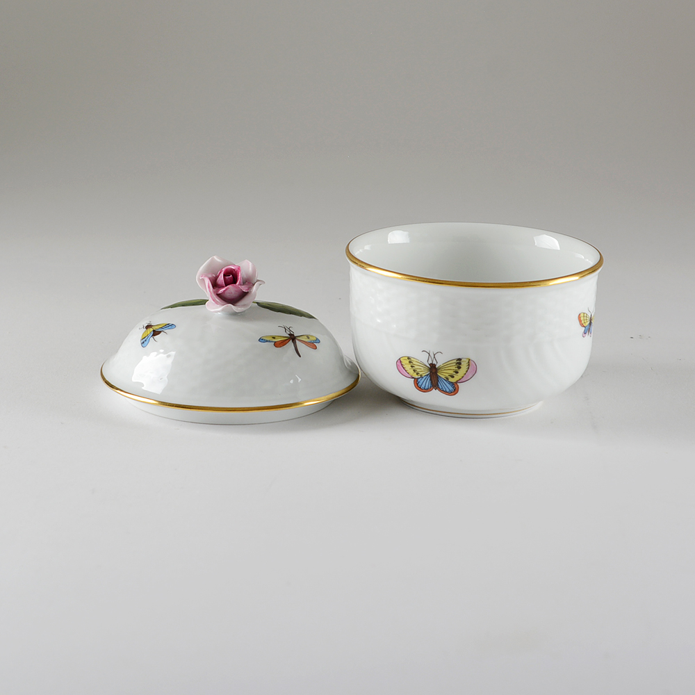 Herend Hungary 'Rothschild Bird' Sugar Bowl