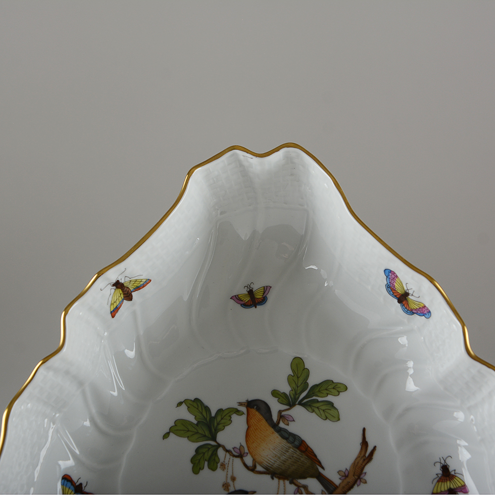 Herend Hungary 'Rothschild Bird' Triangle Serving Dish