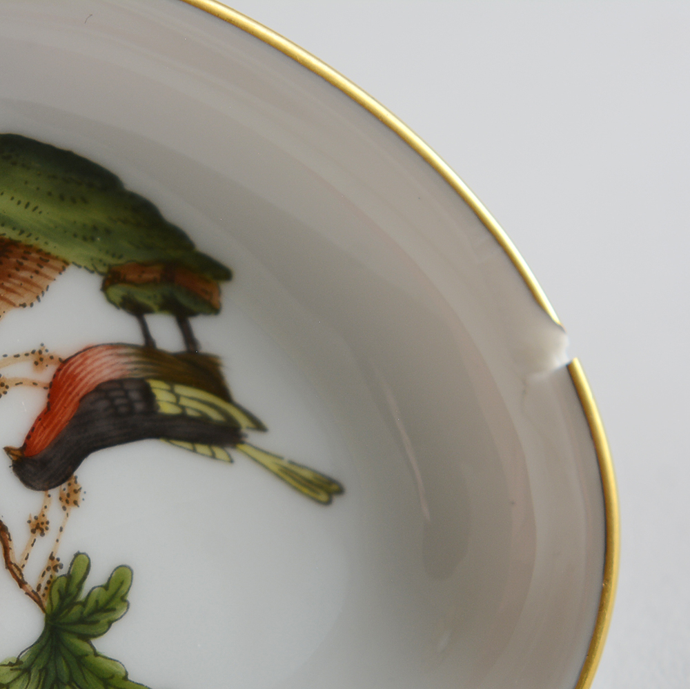 Herend Hungary 'Rothschild Bird' Cigarette Holder, Ash Receivers