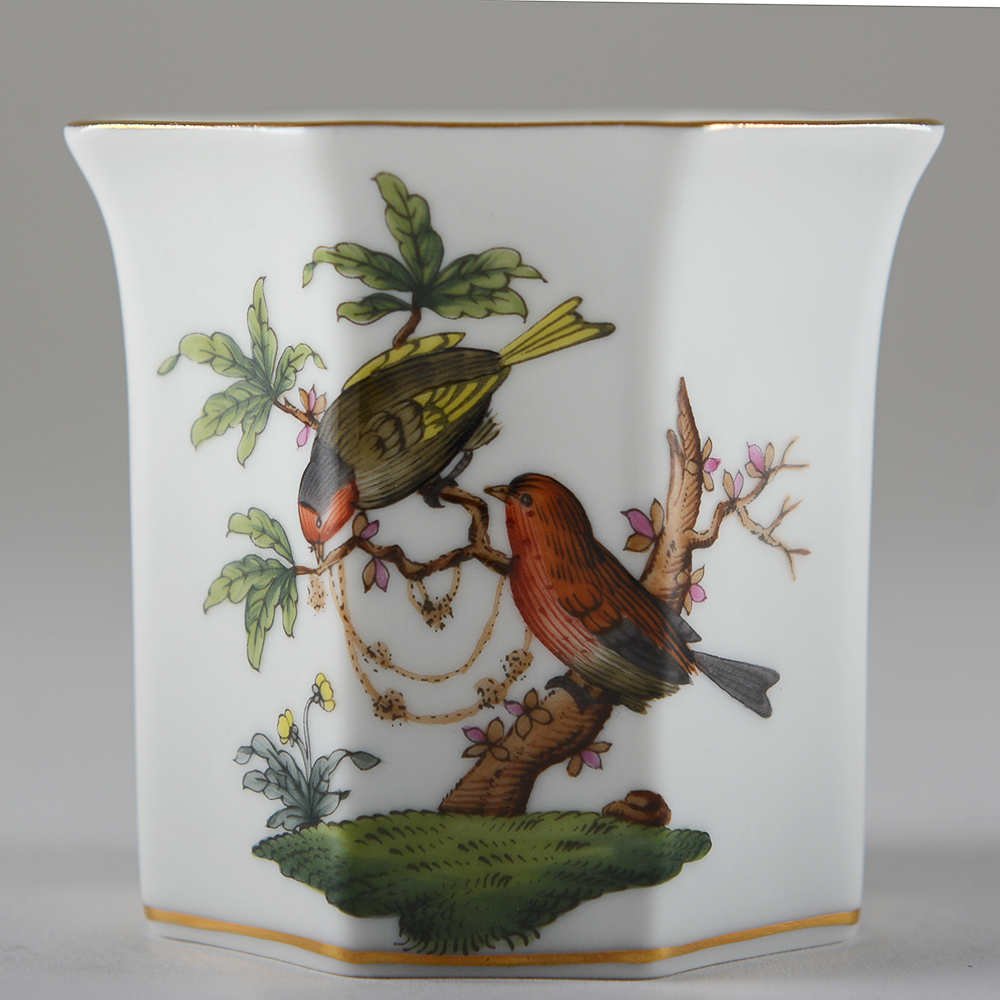 Herend Hungary 'Rothschild Bird' Cigarette Holder, Ash Receivers