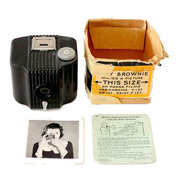 Vintage Baby Brownie Camera with Instructions