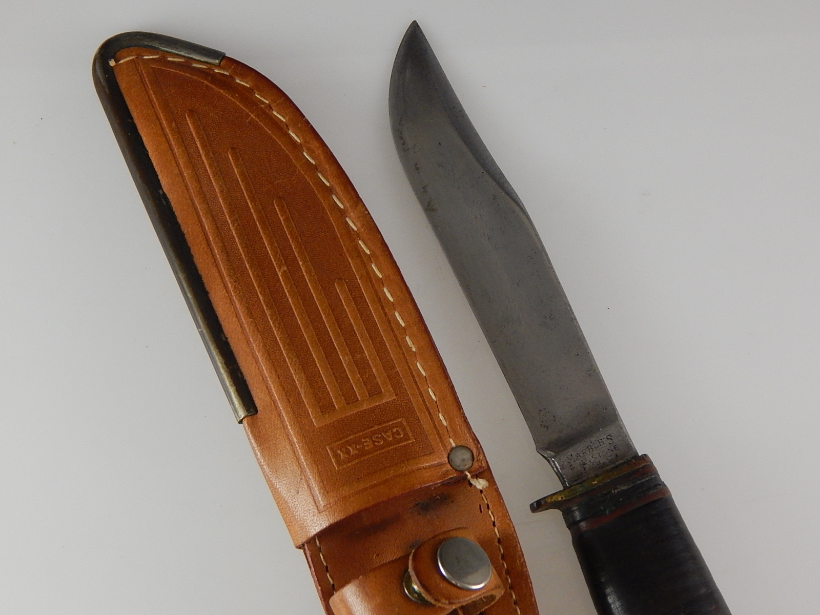 9" Marbles Misspelled Hunting Knife and Case Sheath