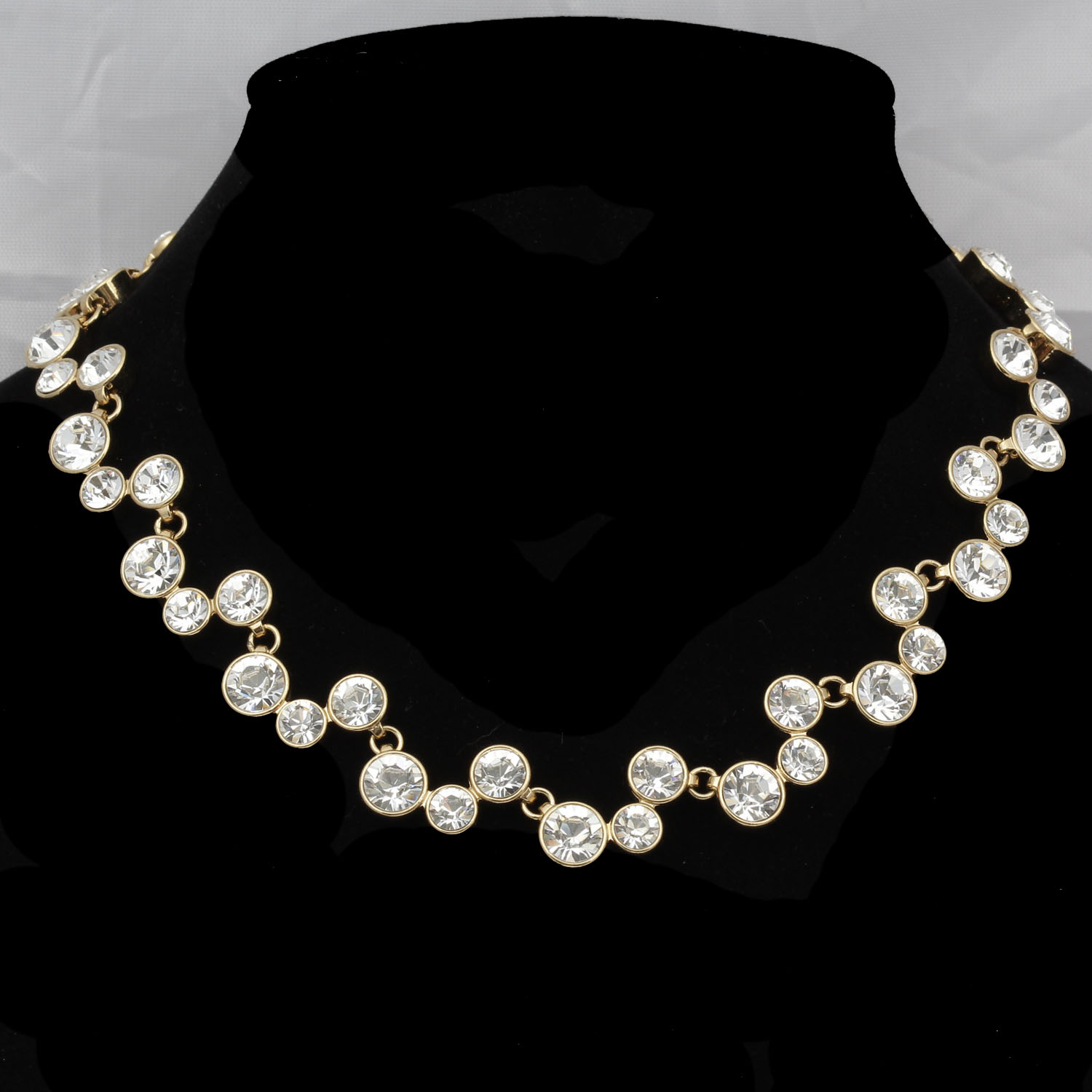 Contemporary Rhinestone Cocktail Necklace