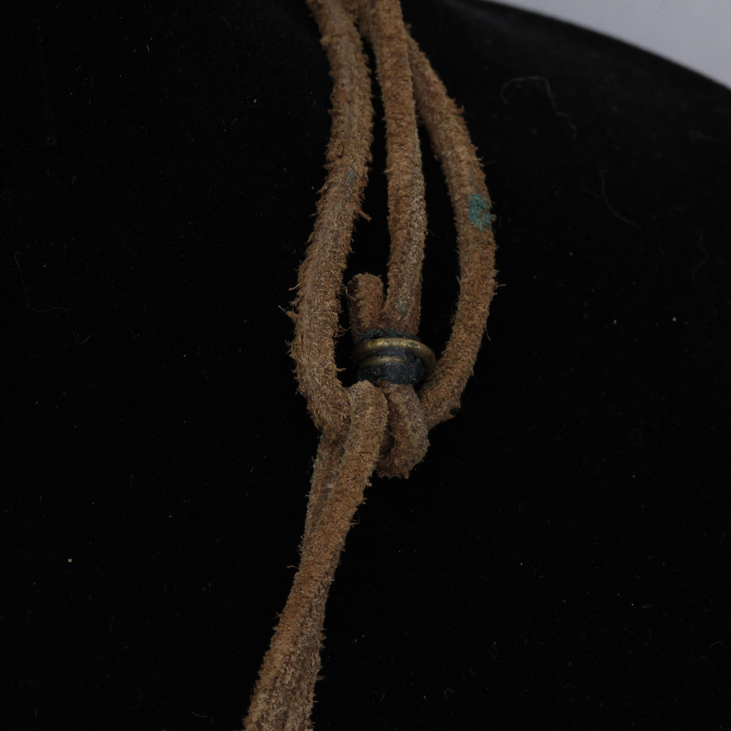 Vintage Stone and Leather Statement Necklace