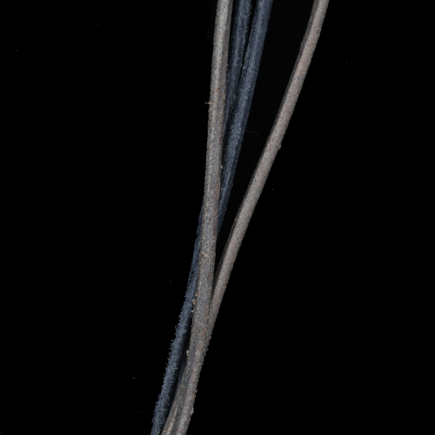 Vintage Modernist Enameled Copper Statement Necklace on Leather Cords