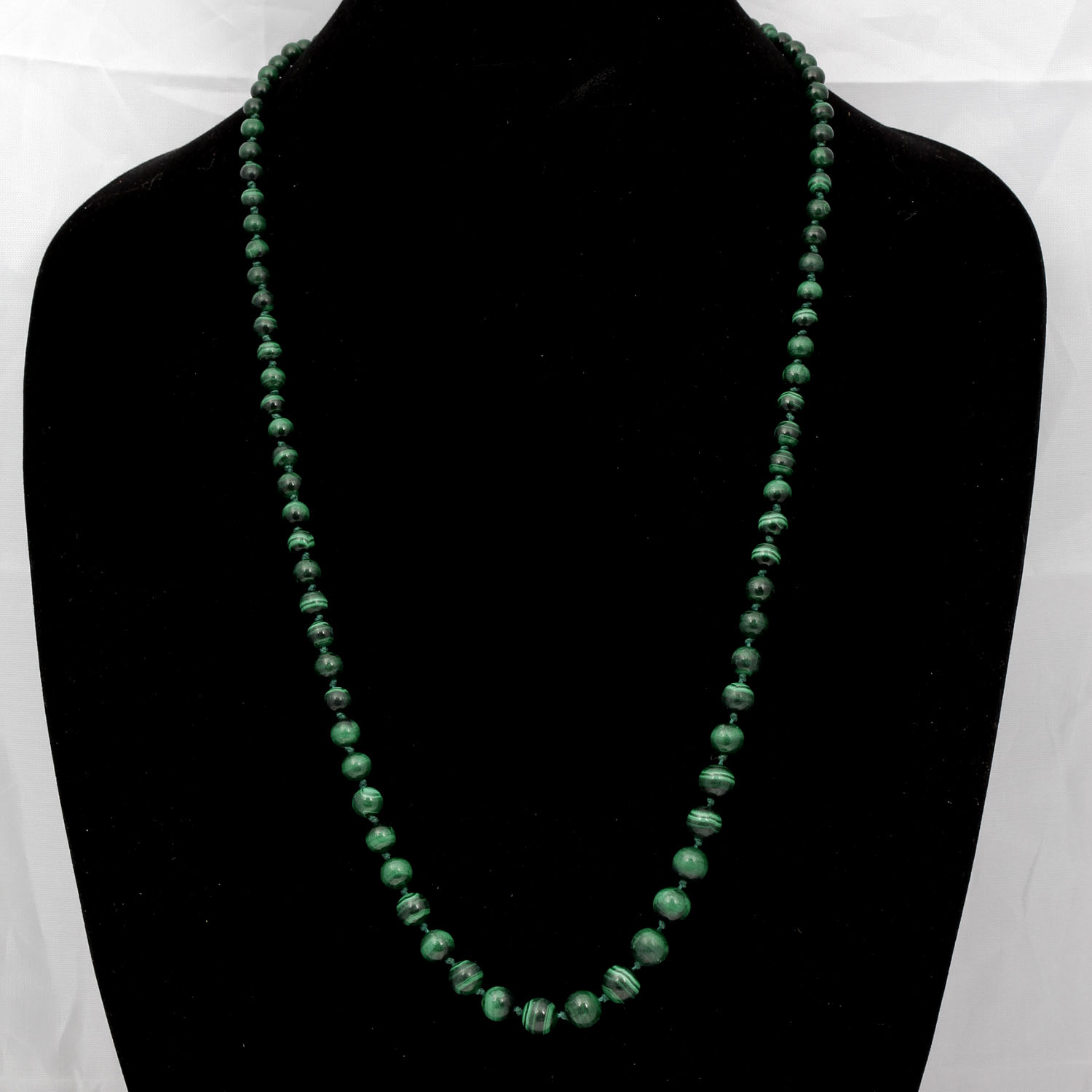 Vintage Malachite Bead Necklace