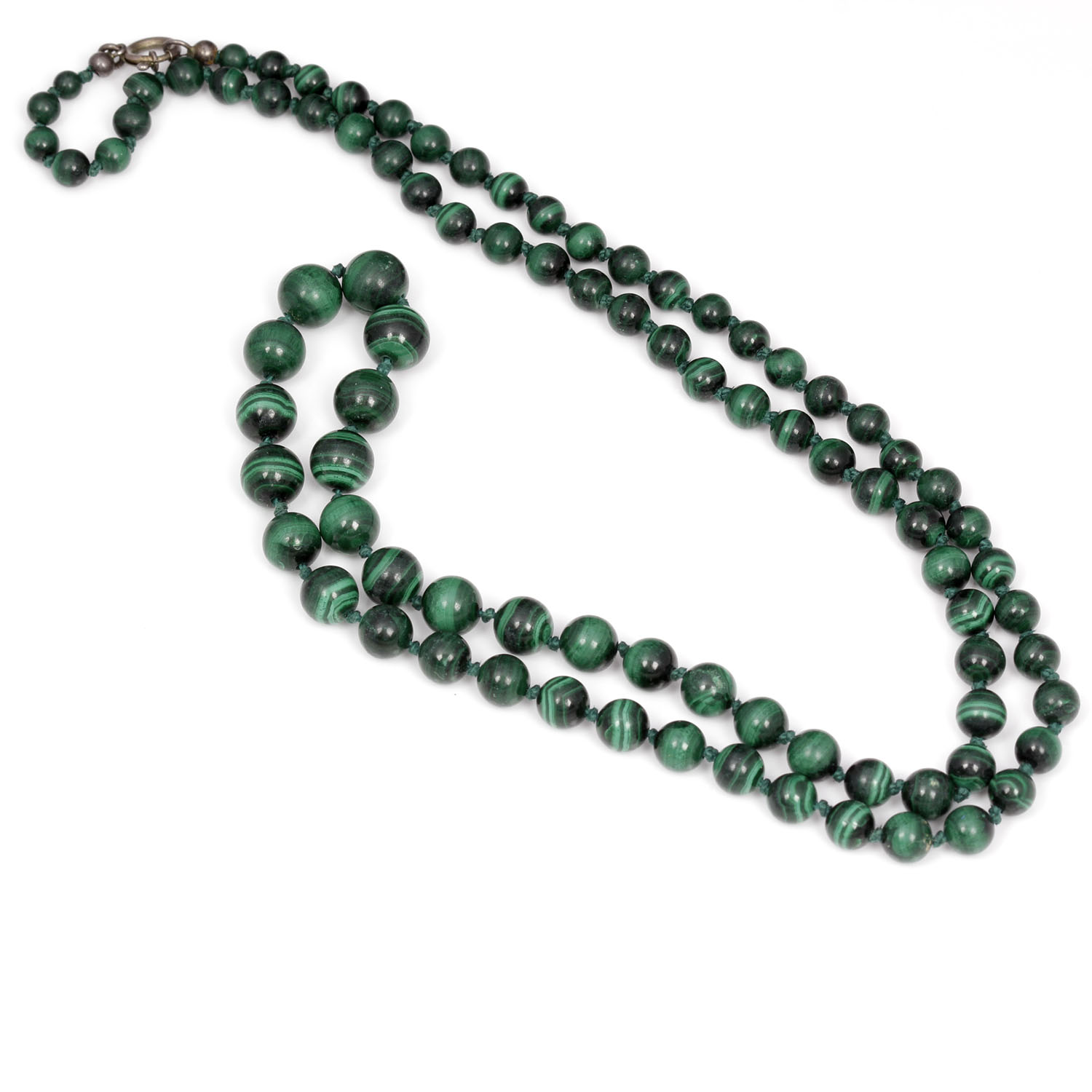 Vintage Malachite Bead Necklace
