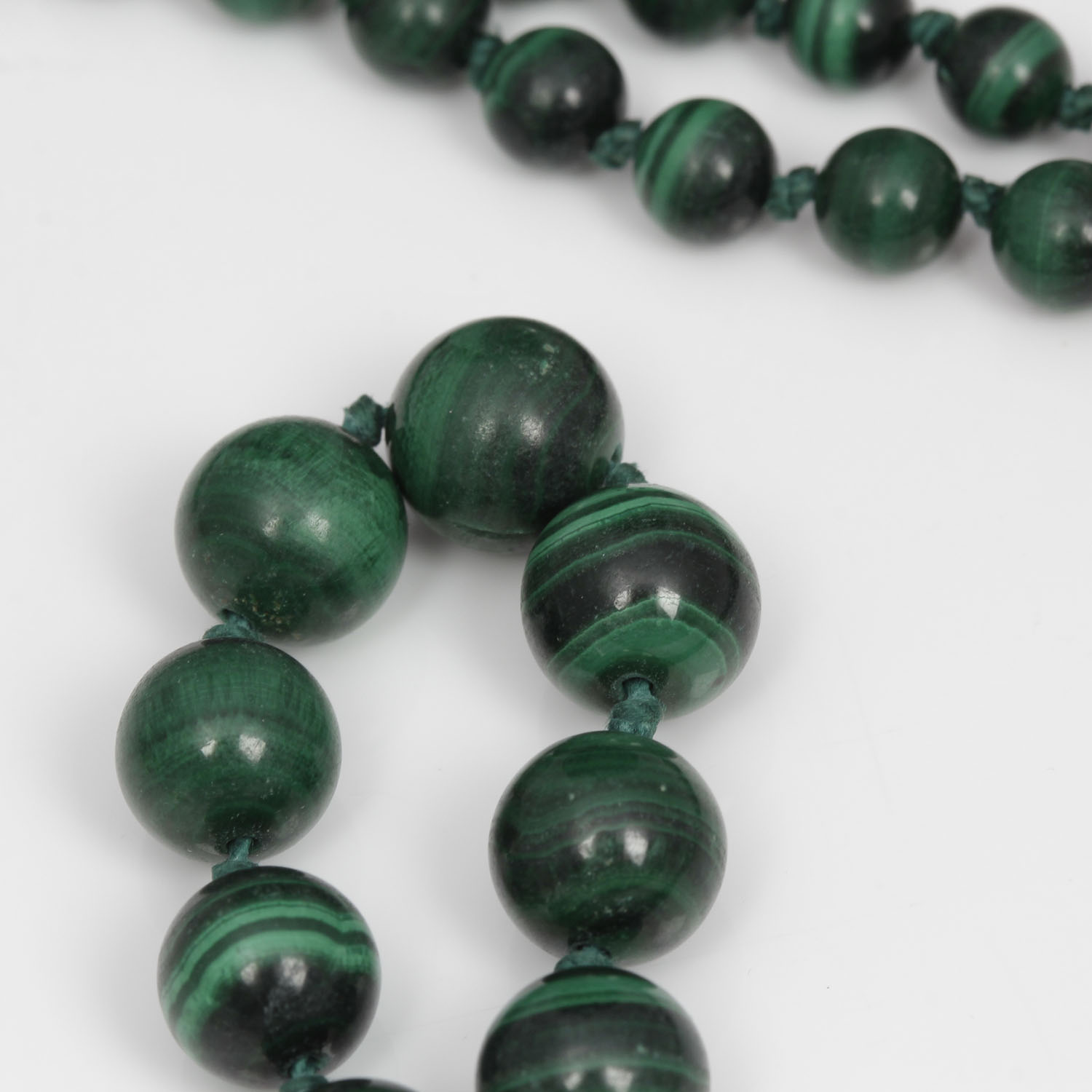 Vintage Malachite Bead Necklace