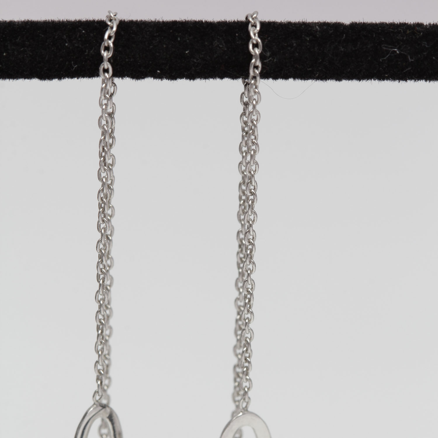 Pair of Sterling Silver Modernist Earrings