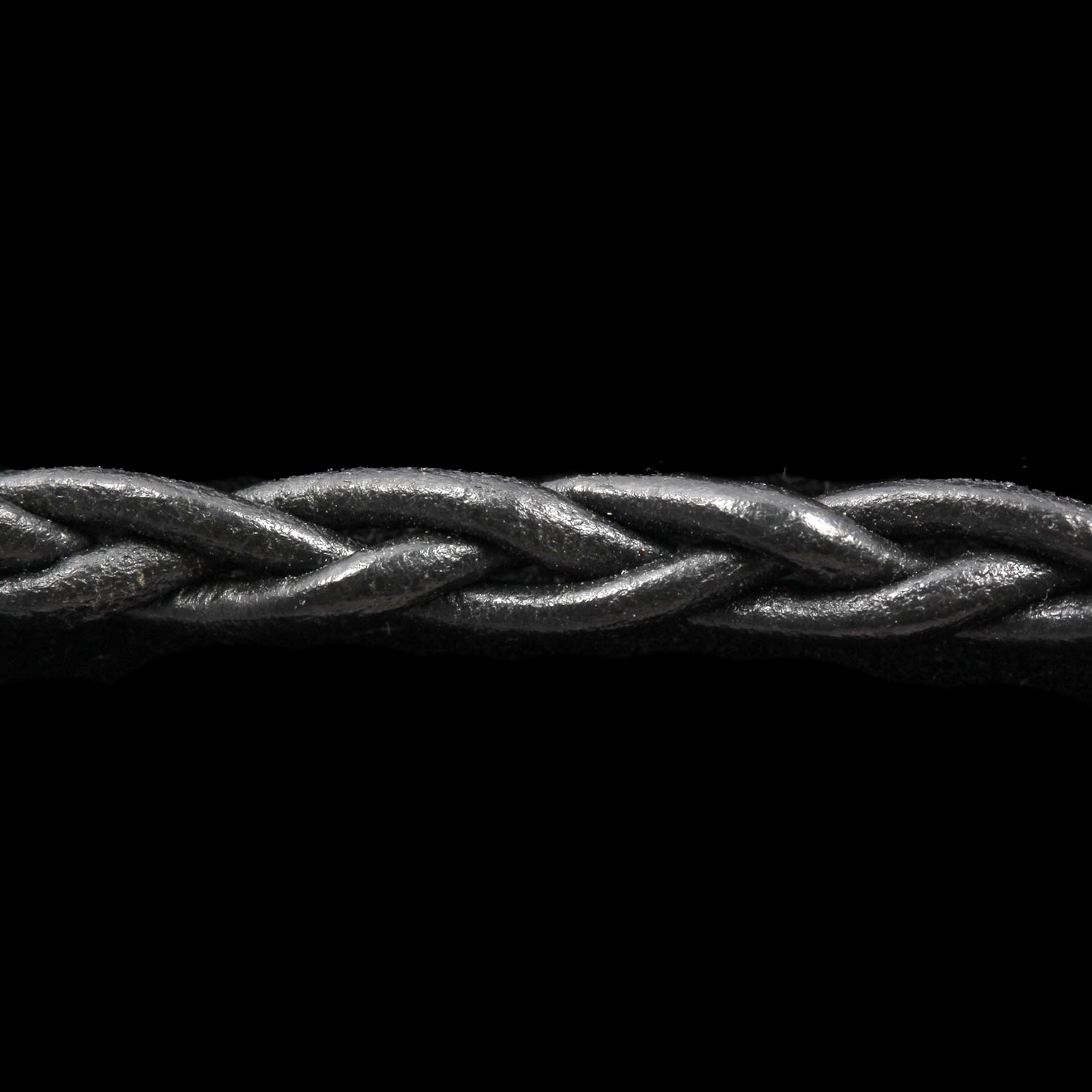 Dyrberg Kern Seven Charm Statement Necklace on Braided Leather Chain