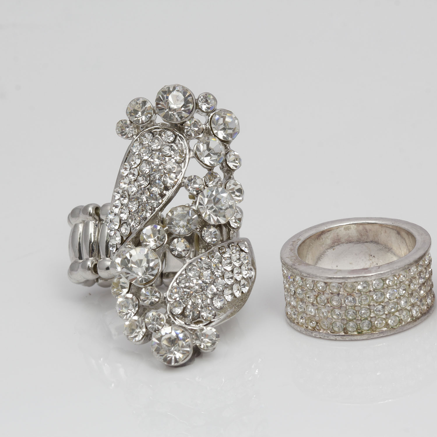 Trio of Rhinestone Rings