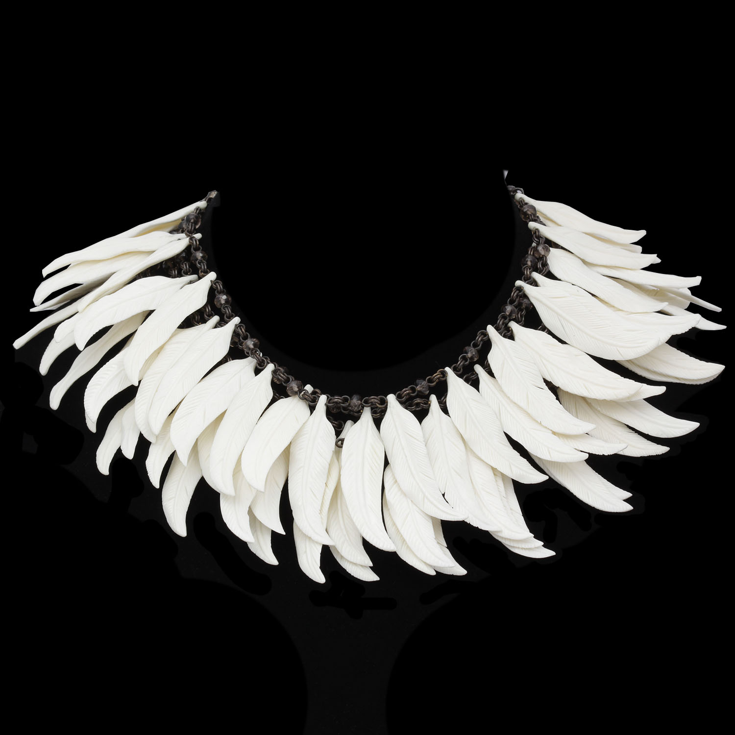 Stephen Dweck for Neiman Marcus Carved Bone Necklace