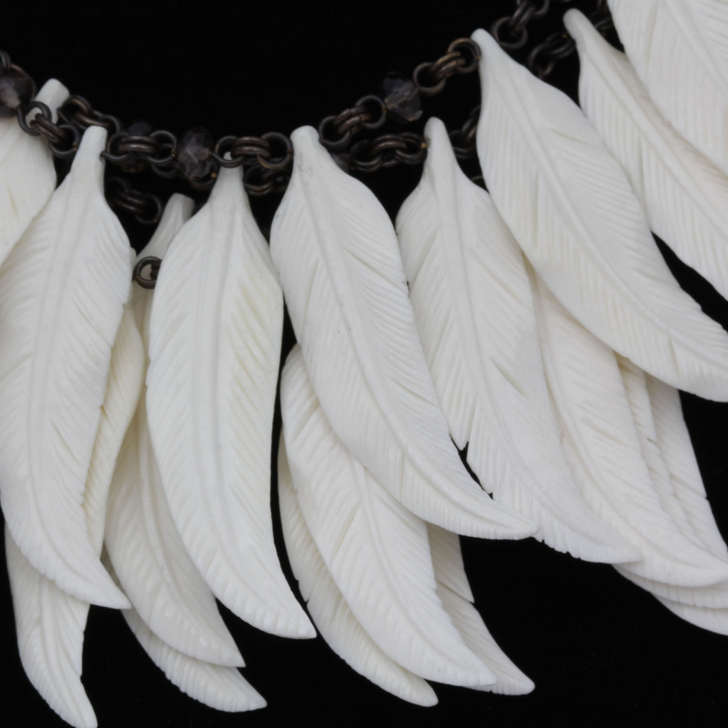 Stephen Dweck for Neiman Marcus Carved Bone Necklace