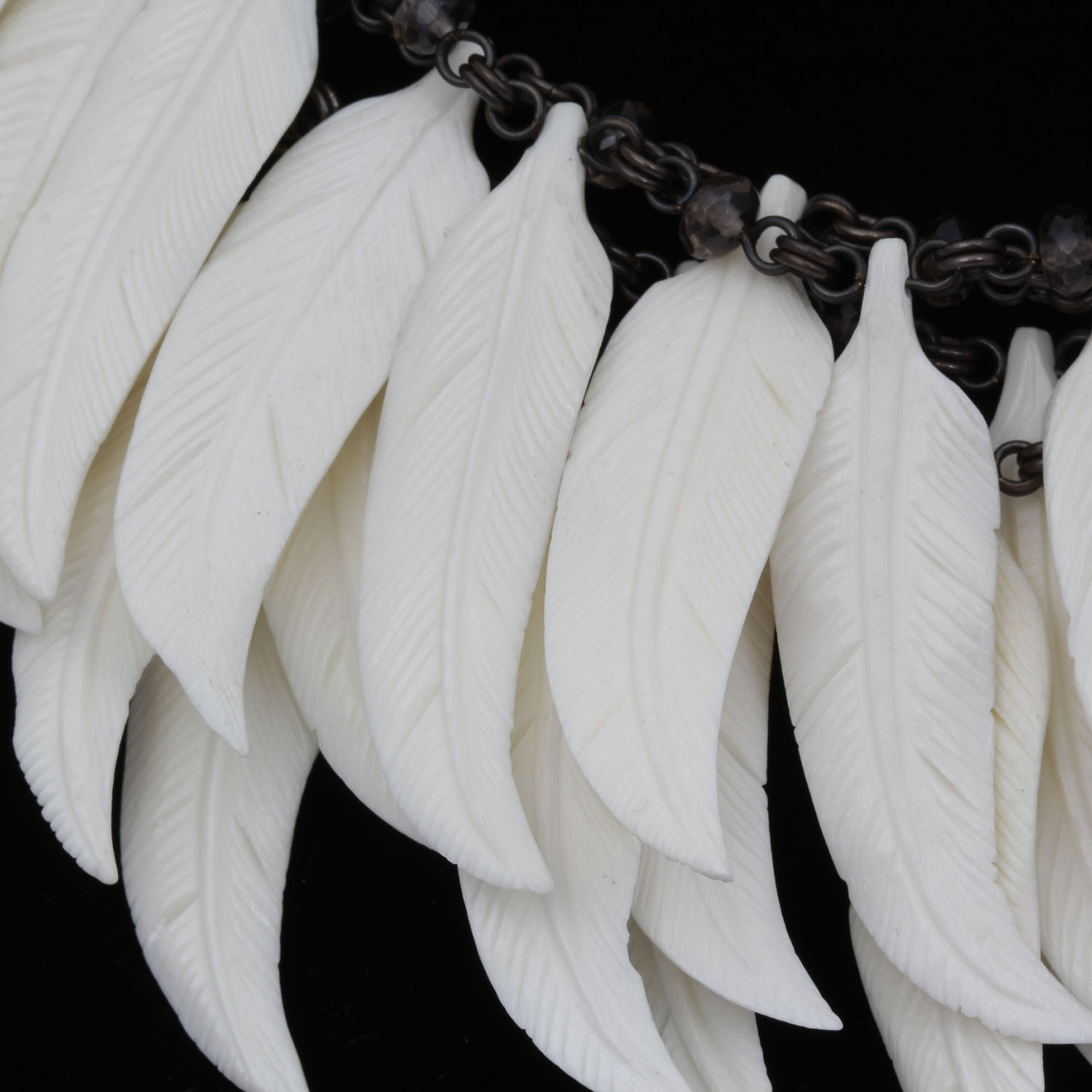 Stephen Dweck for Neiman Marcus Carved Bone Necklace