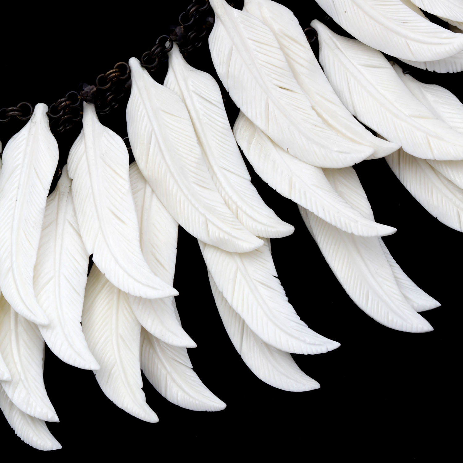 Stephen Dweck for Neiman Marcus Carved Bone Necklace