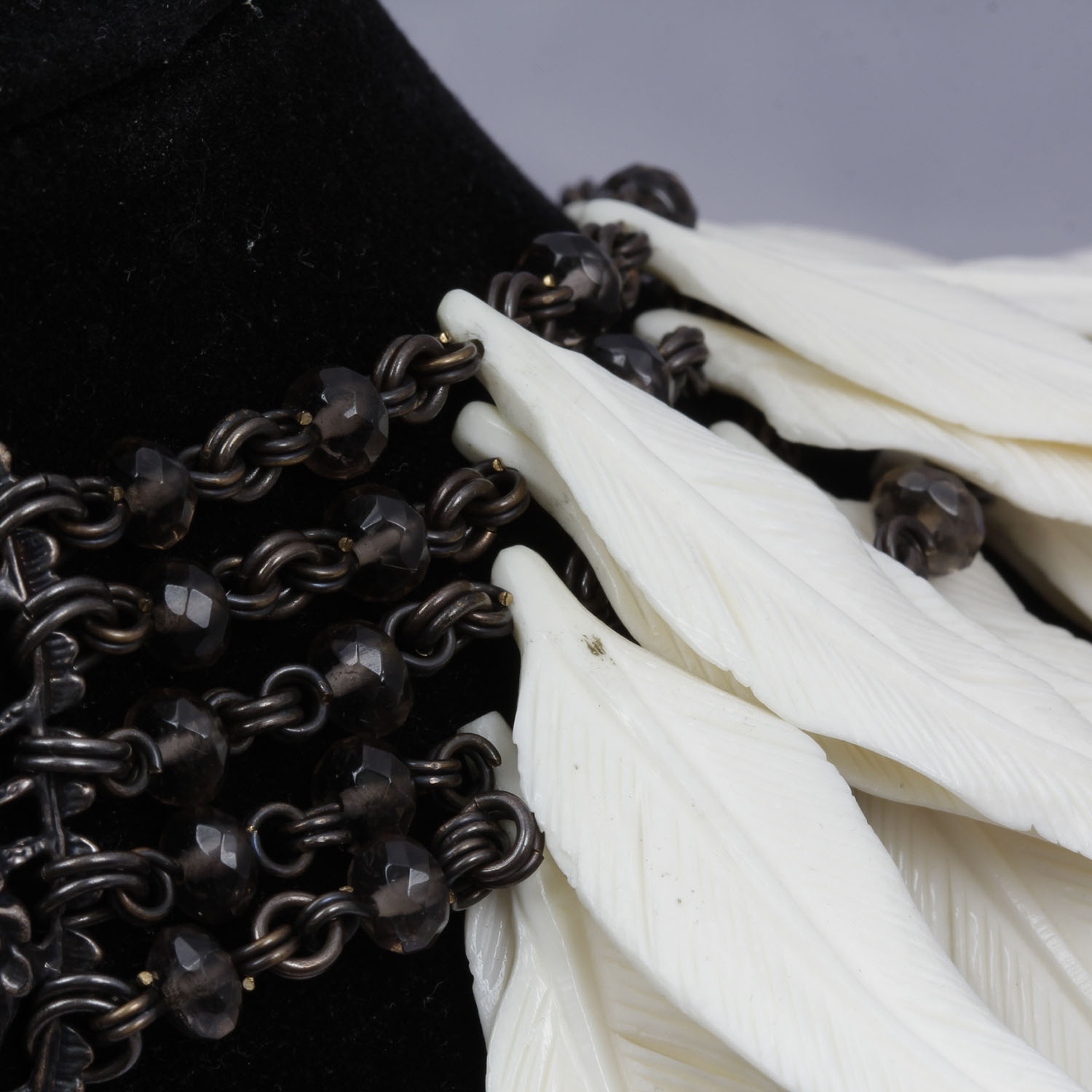 Stephen Dweck for Neiman Marcus Carved Bone Necklace