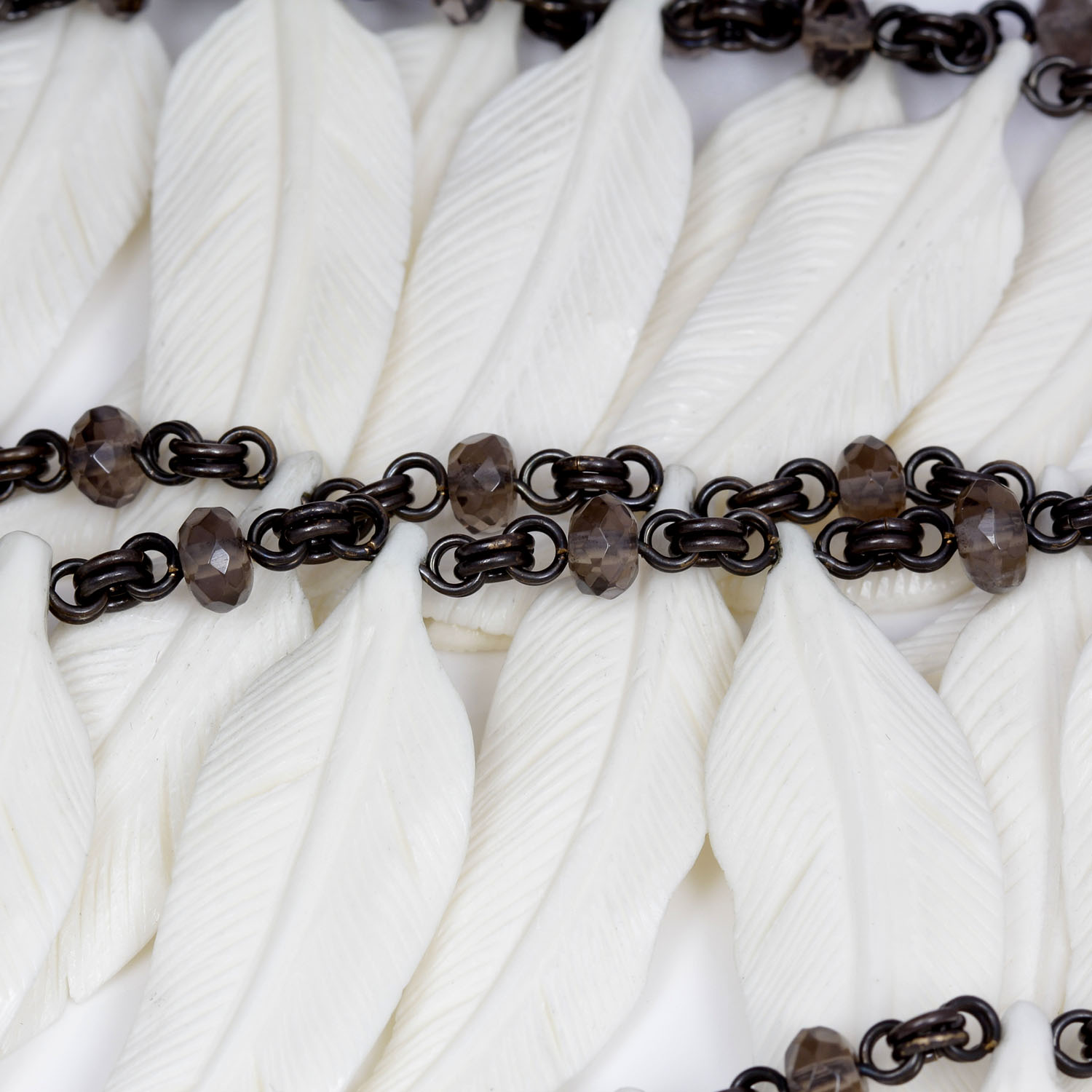 Stephen Dweck for Neiman Marcus Carved Bone Necklace