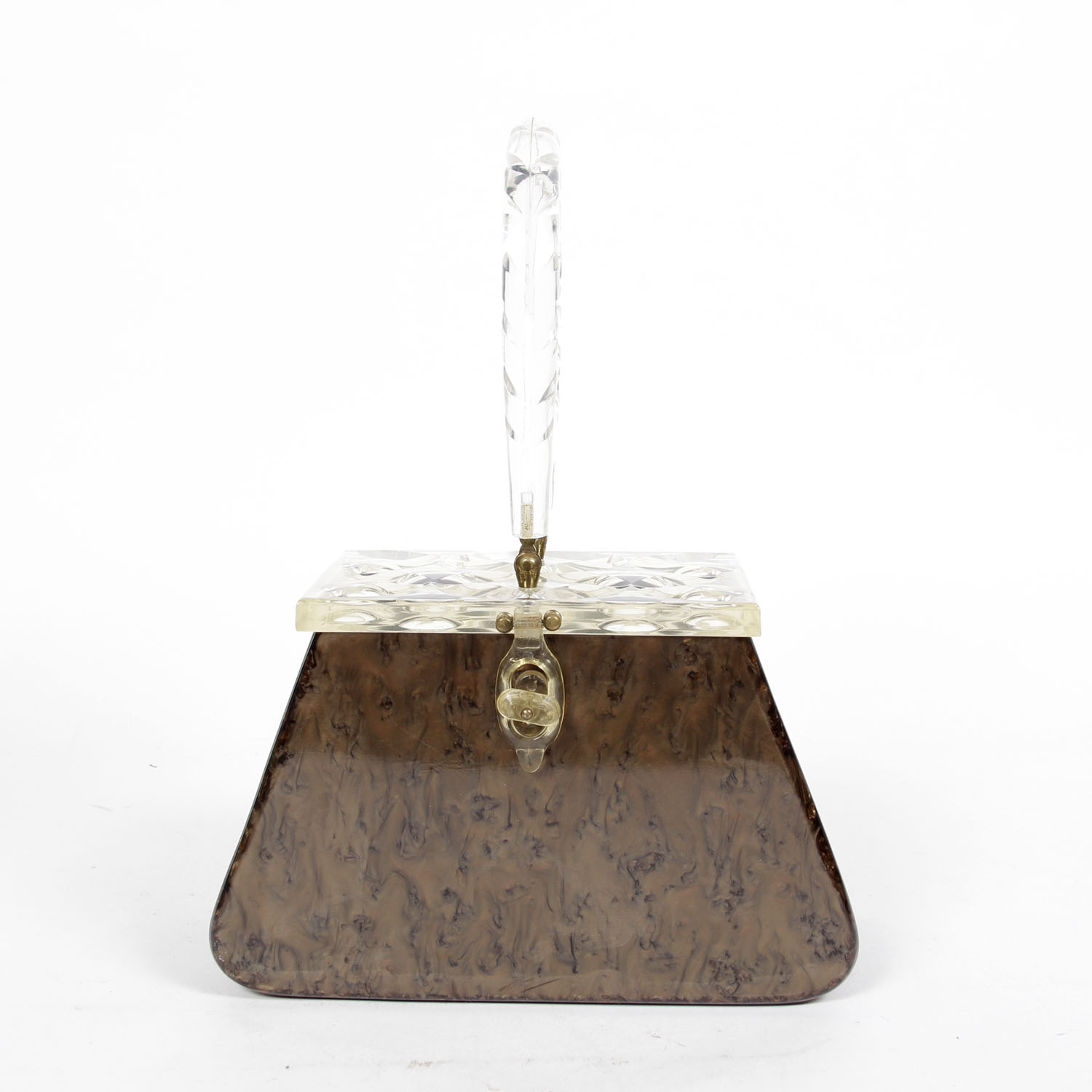 Vintage Pearlized Lucite Box Purse