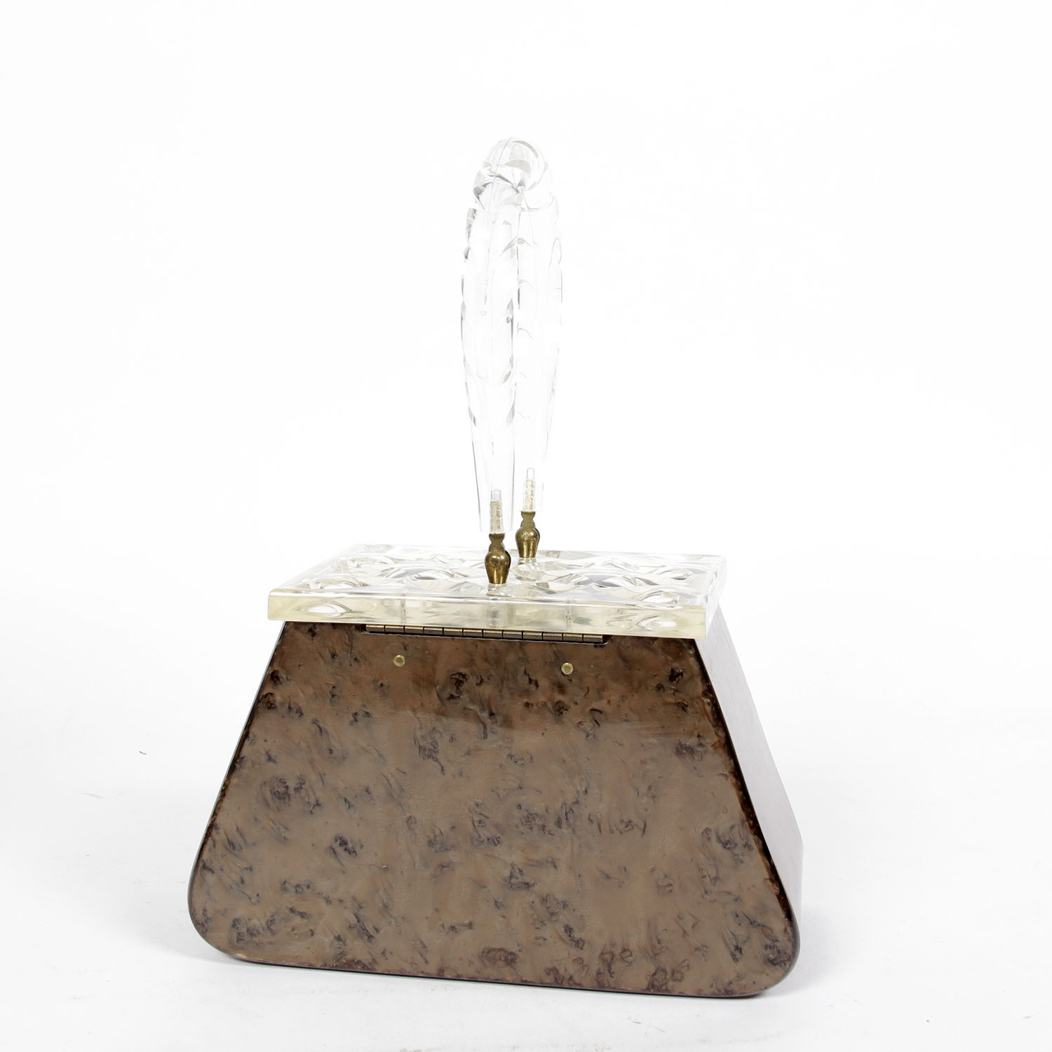 Vintage Pearlized Lucite Box Purse