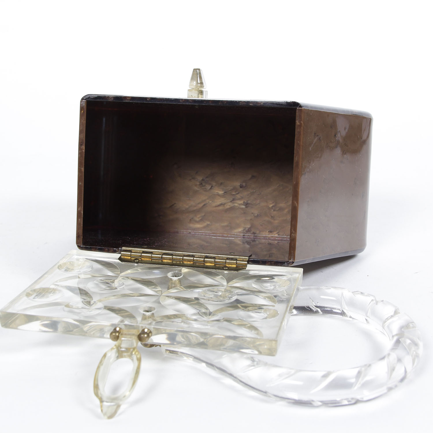 Vintage Pearlized Lucite Box Purse
