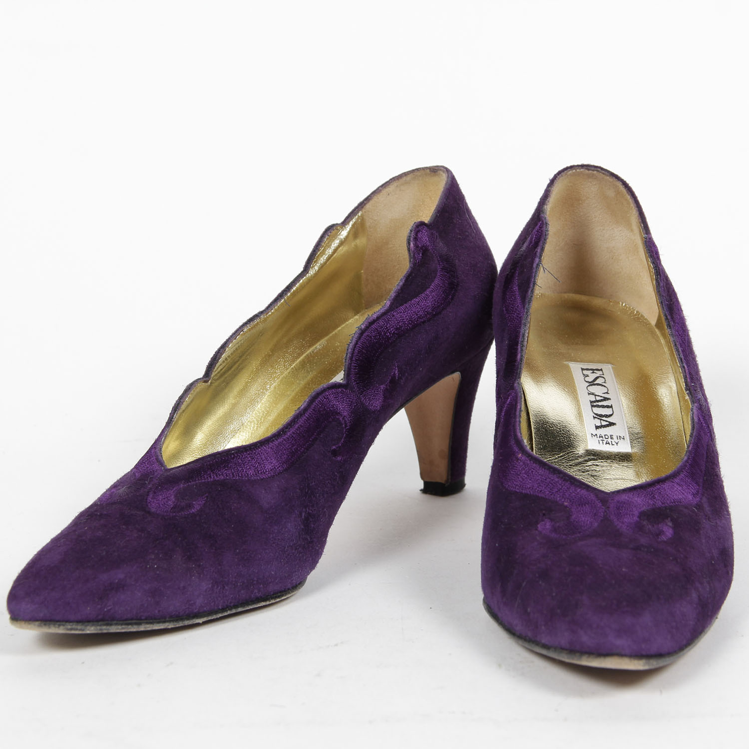 Pair of Vintage Escada Purple Suede Pumps Size 7