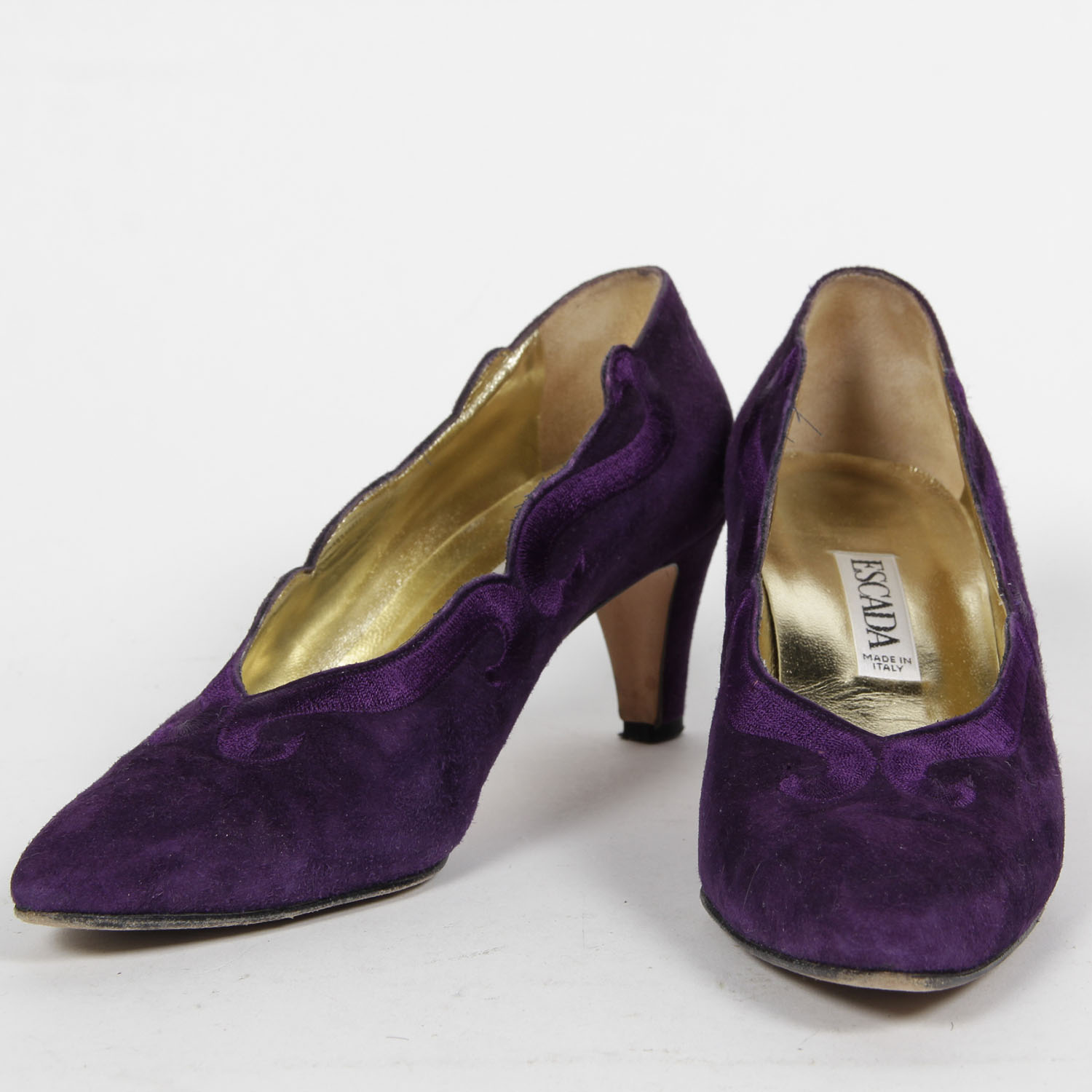 Pair of Vintage Escada Purple Suede Pumps Size 7