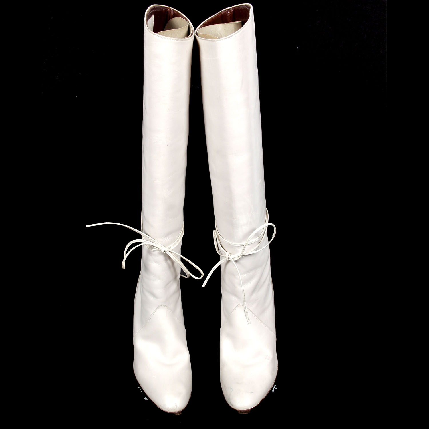 Pair of Oscar De La Renta Vintage 1970s Leather High Heel Boots