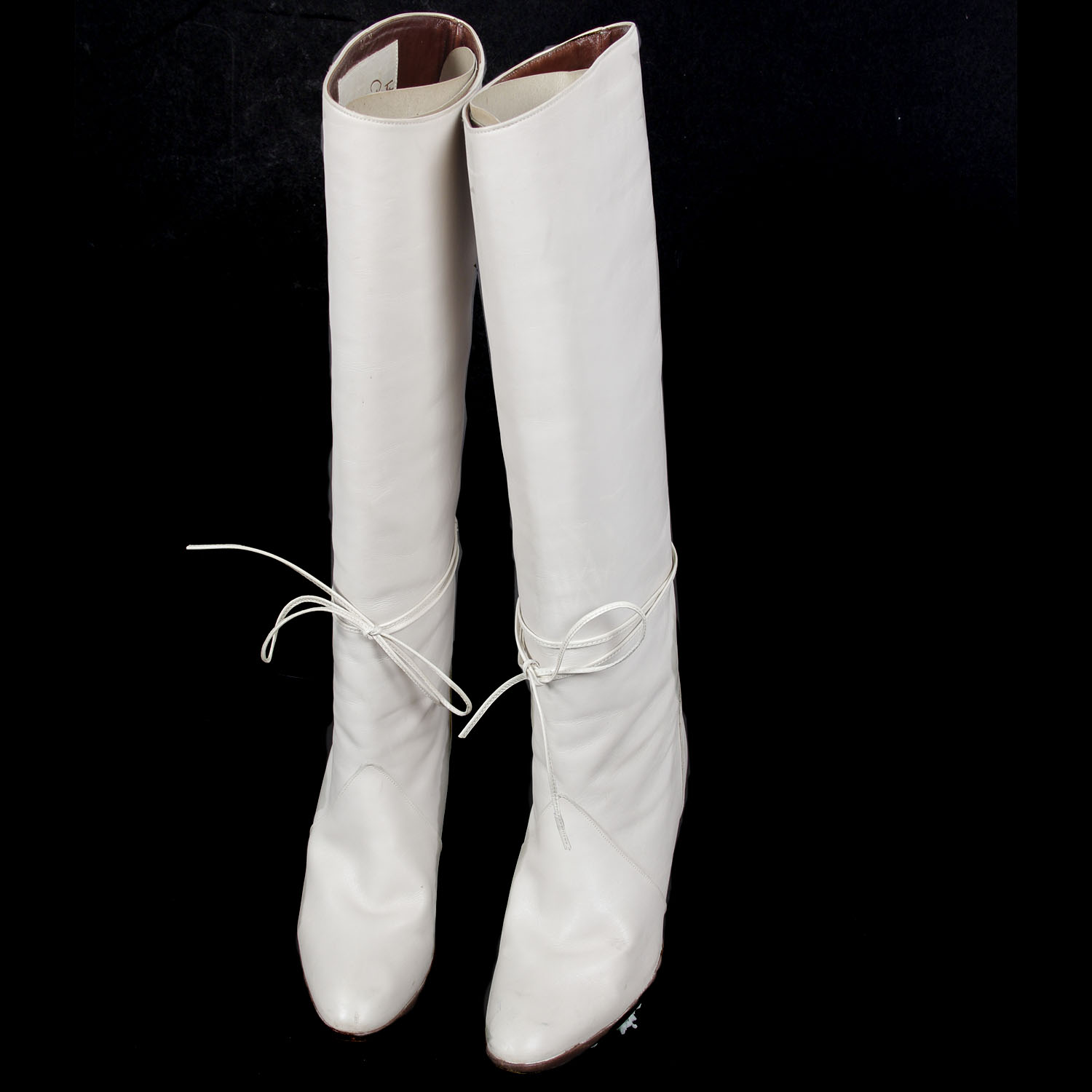 Pair of Oscar De La Renta Vintage 1970s Leather High Heel Boots