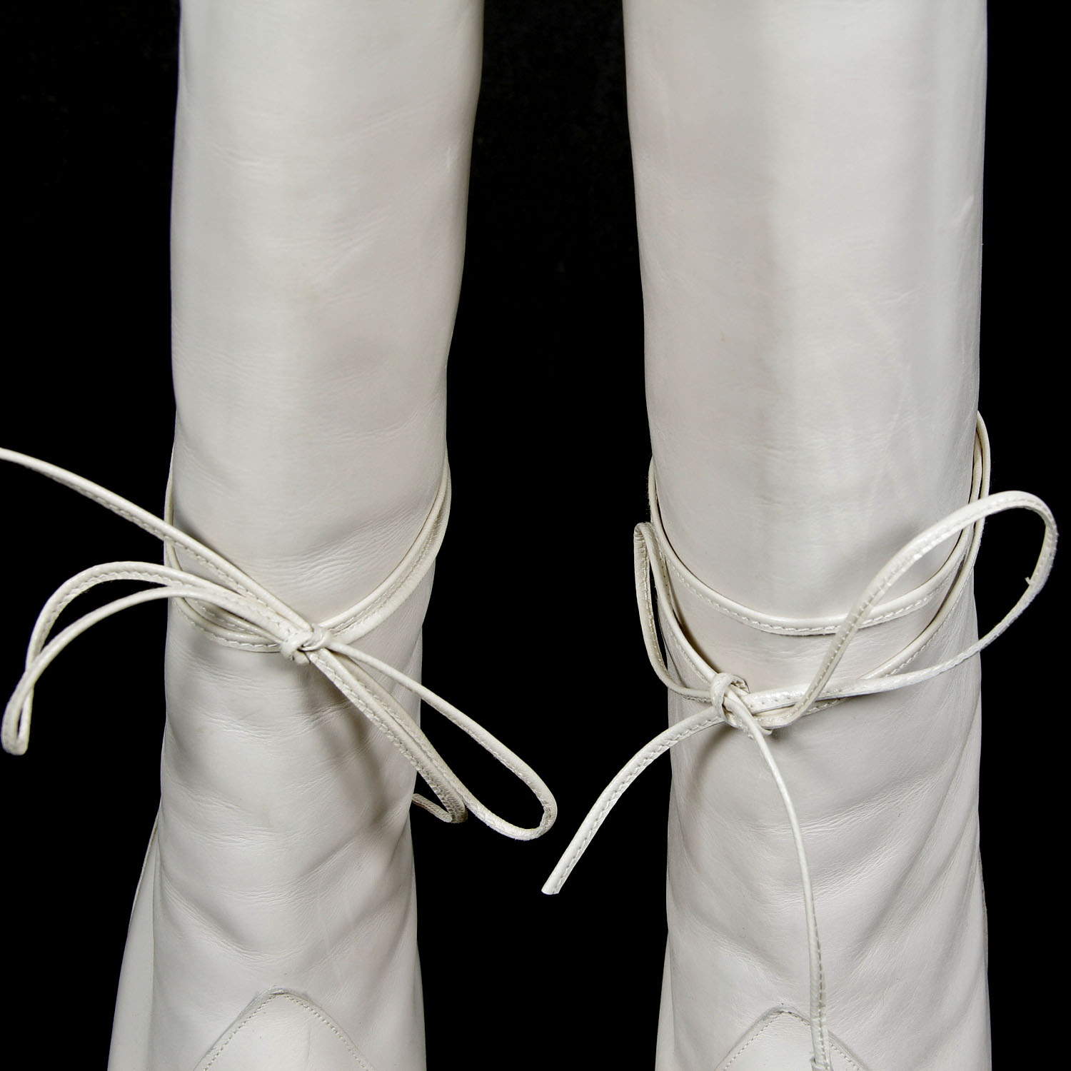 Pair of Oscar De La Renta Vintage 1970s Leather High Heel Boots