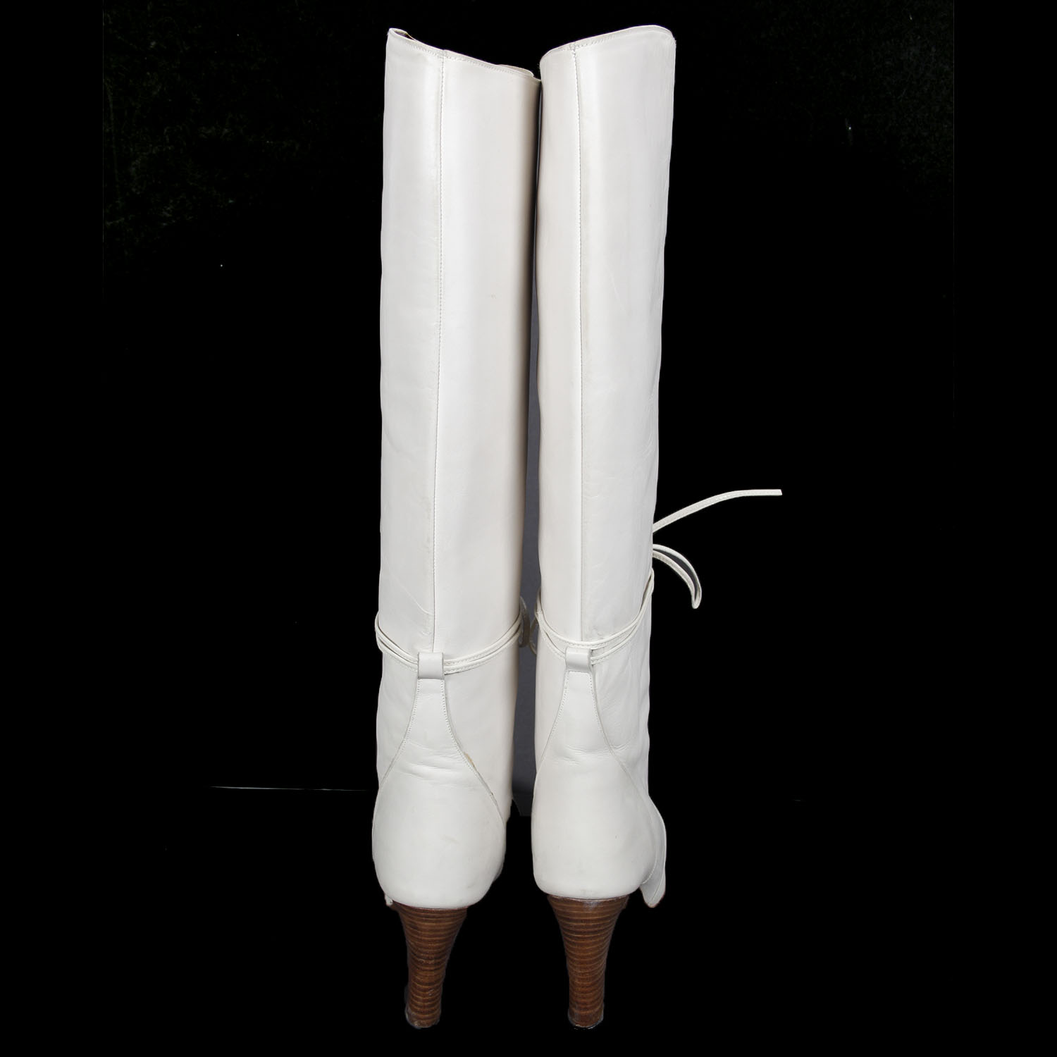 Pair of Oscar De La Renta Vintage 1970s Leather High Heel Boots