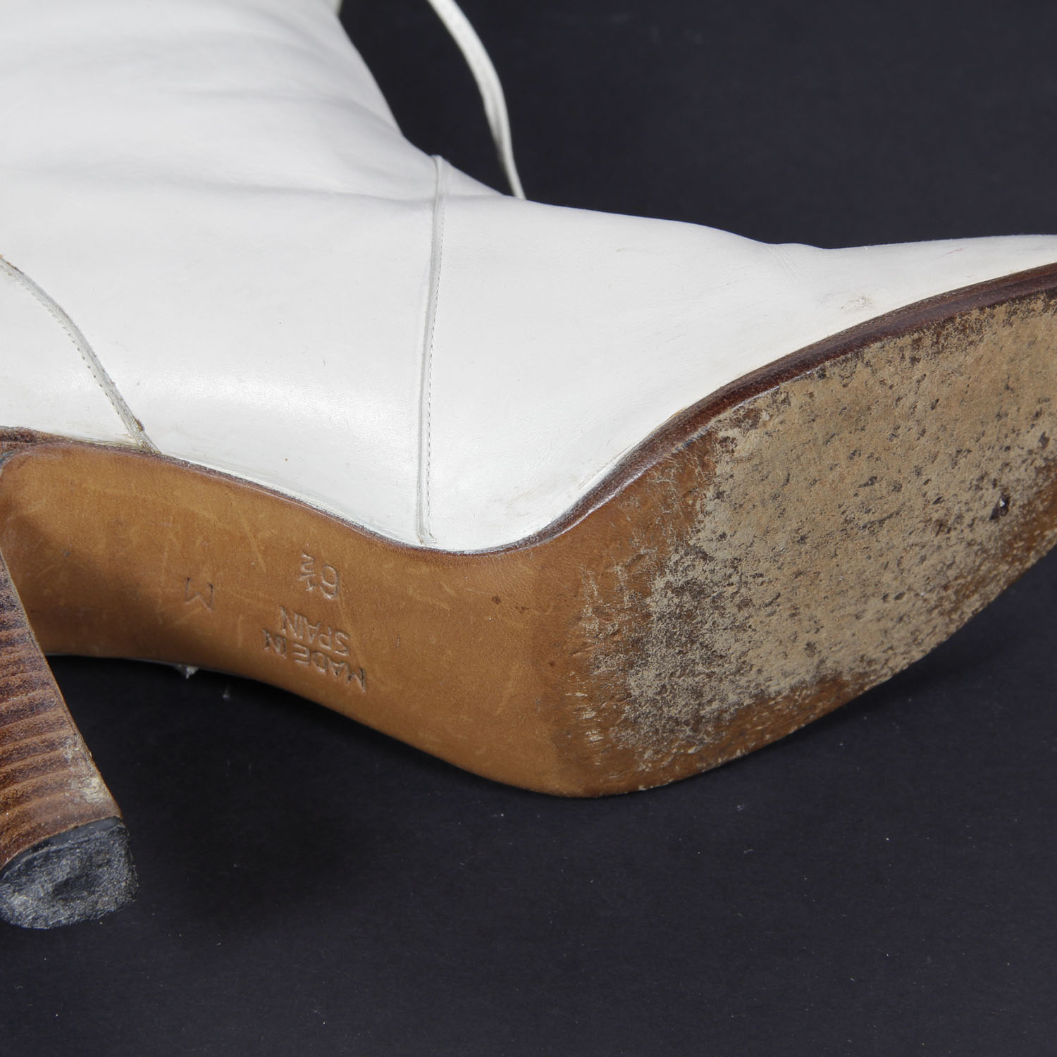 Pair of Oscar De La Renta Vintage 1970s Leather High Heel Boots