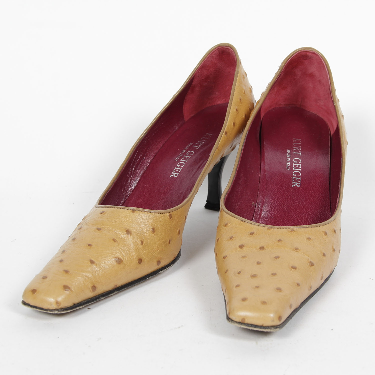 Vintage  Kurt Geiger Ostrich Skin High Heels