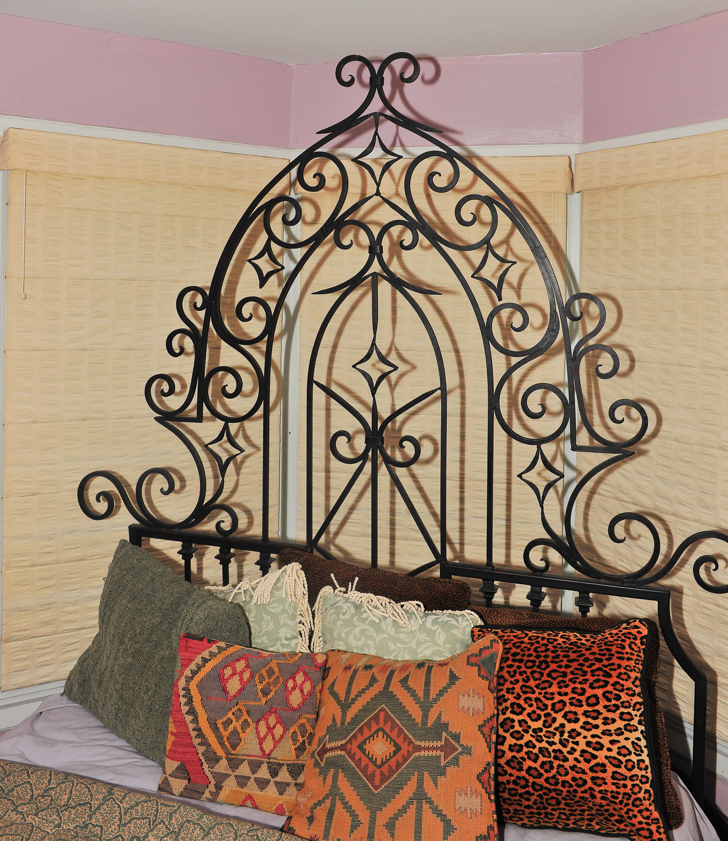 Spanish Style Iron Bed Frame and Linen Set