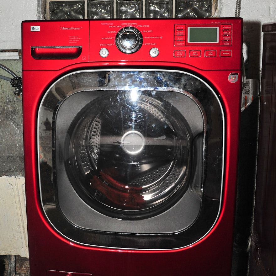 LG Steam Washer in Red