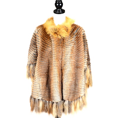 Muskrat and Red Fox Fur Shawl Muskrat and Red Fox Fur Shawl