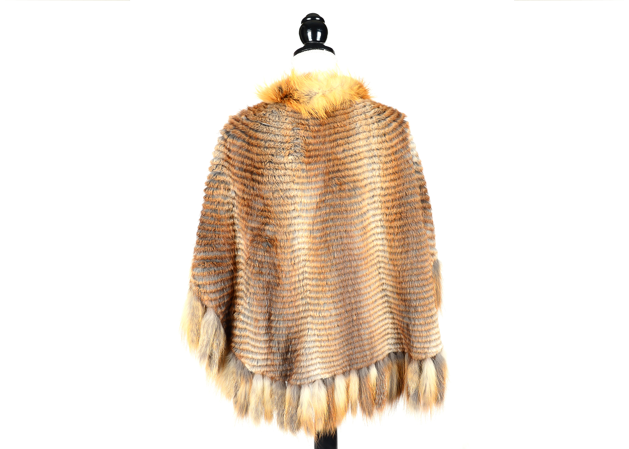 Muskrat and Red Fox Fur Shawl