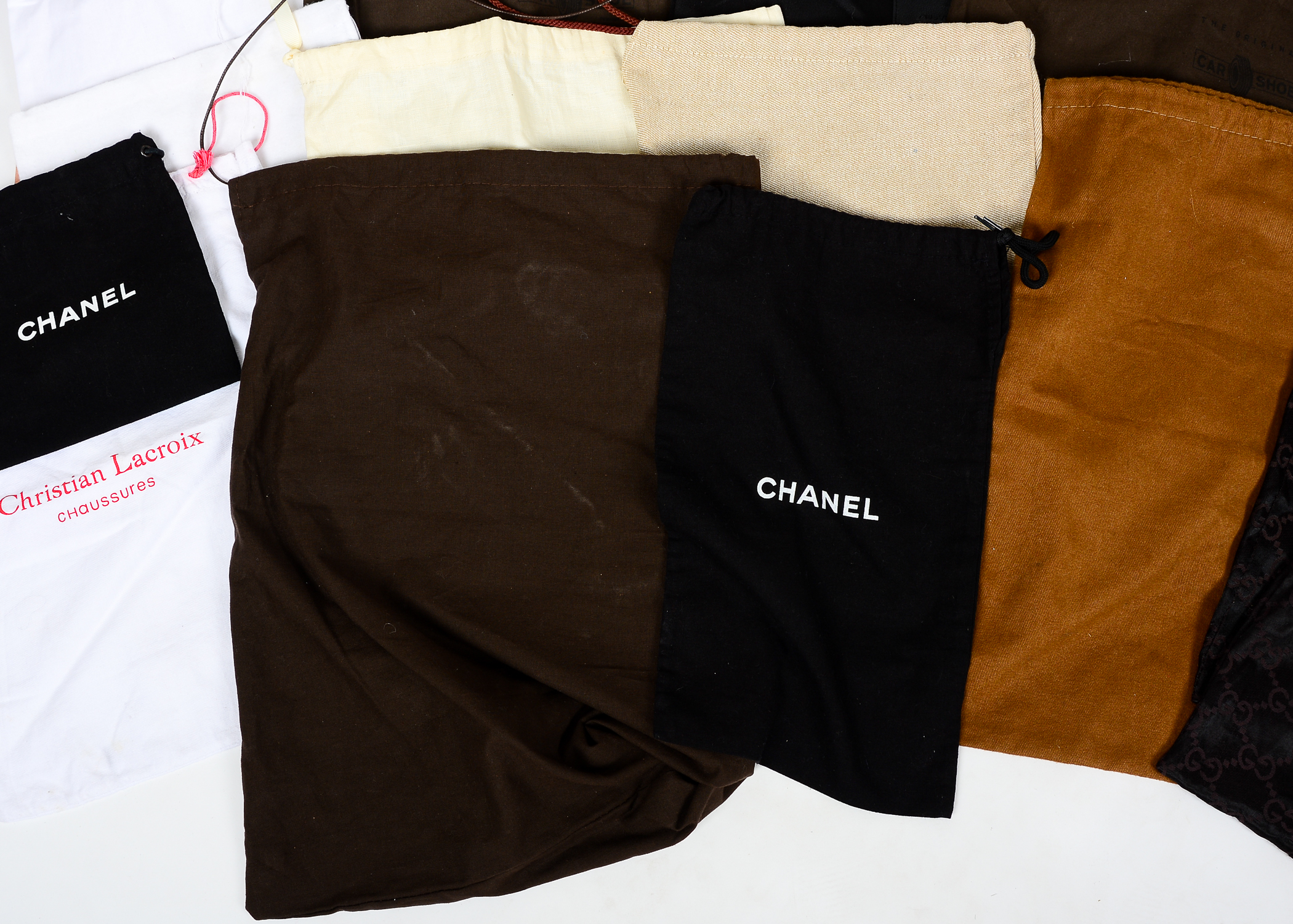 Collection of Dust Bags Featuring Prada, Chanel, Gucci, and More