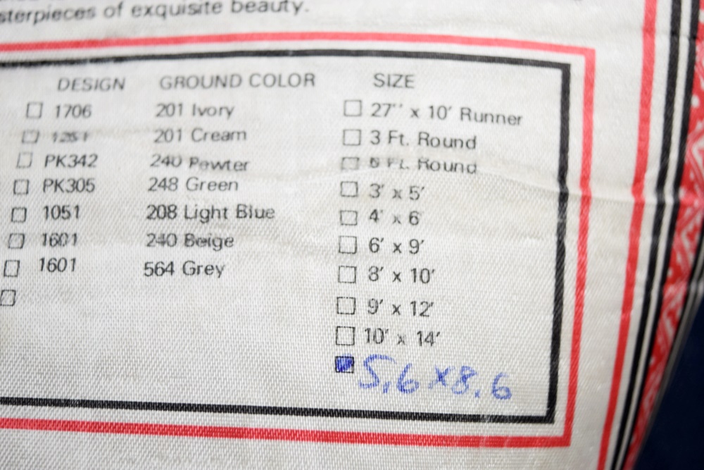 Striking Hand Knotted Chinese Ch'ing Dynasty Carved Wool Rug