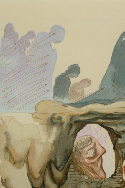 Salvador Dalí Wood Engraving "Hell Canto 23"