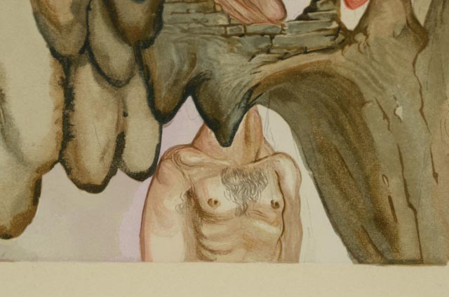 Salvador Dalí Wood Engraving "Hell Canto 23"