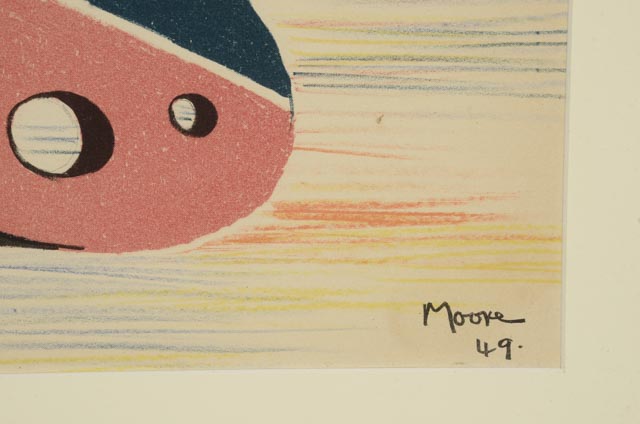 Henry Moore Stone Lithograph "Sculptural Objects"