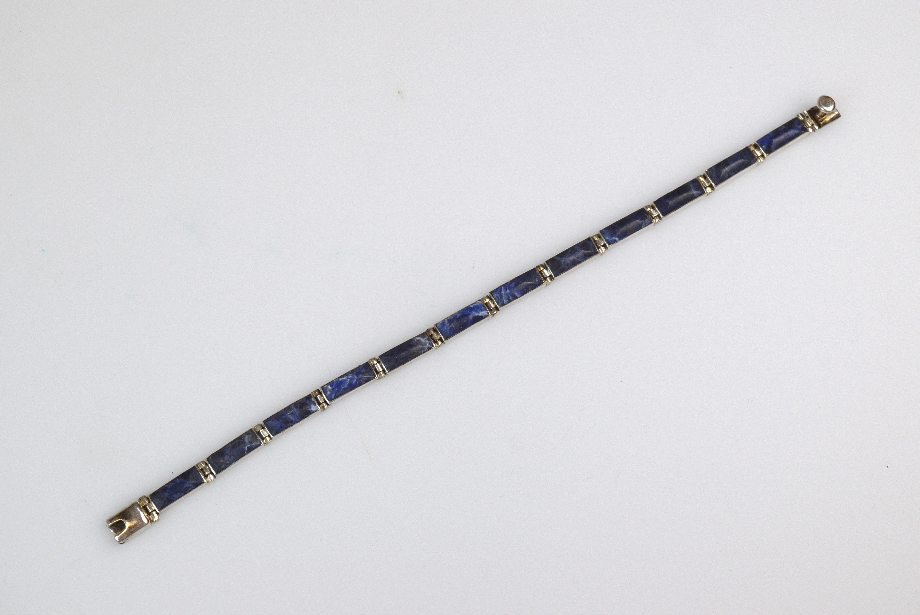 Sodalite and Sterling Silver Bracelet