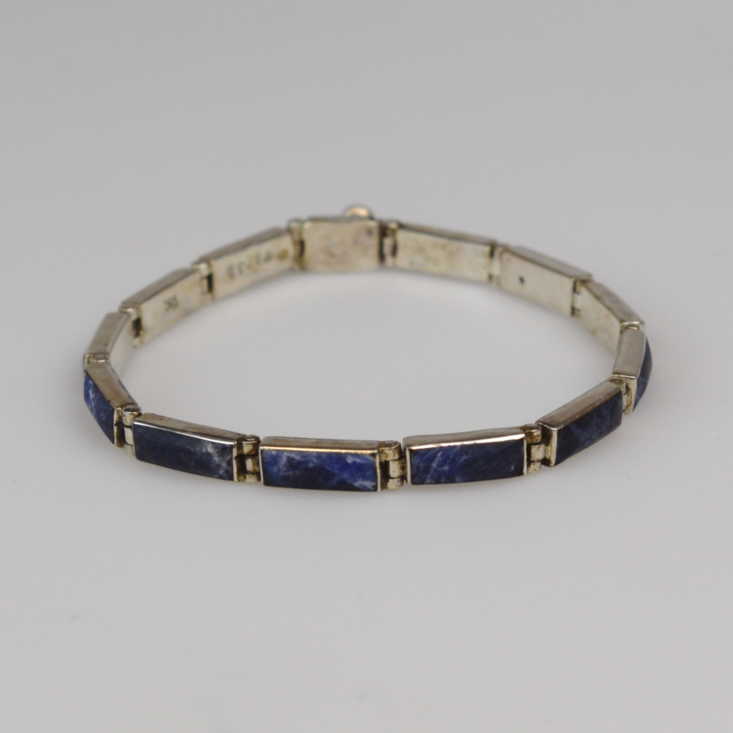 Sodalite and Sterling Silver Bracelet