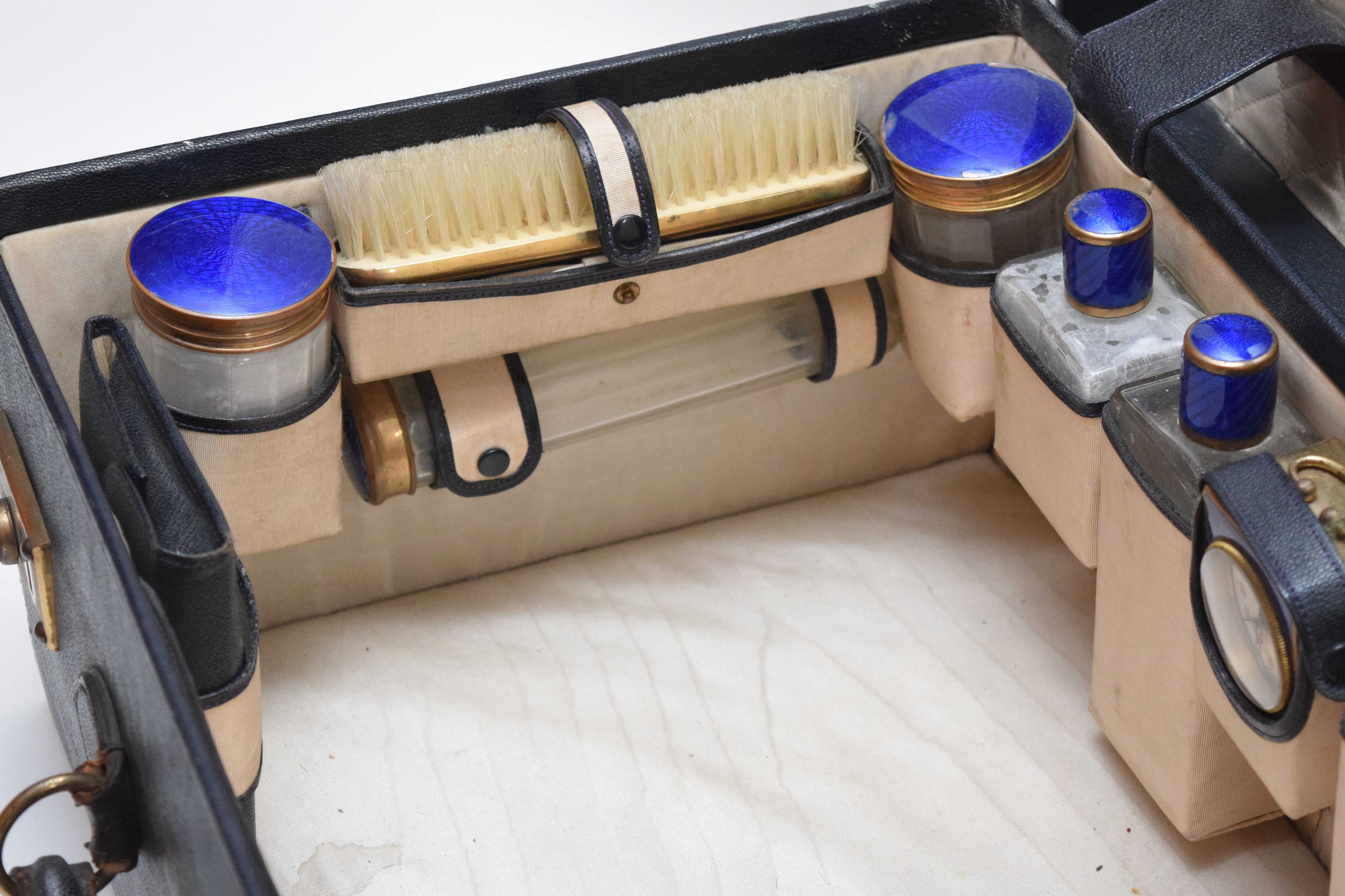 Antique Leather Vanity Case