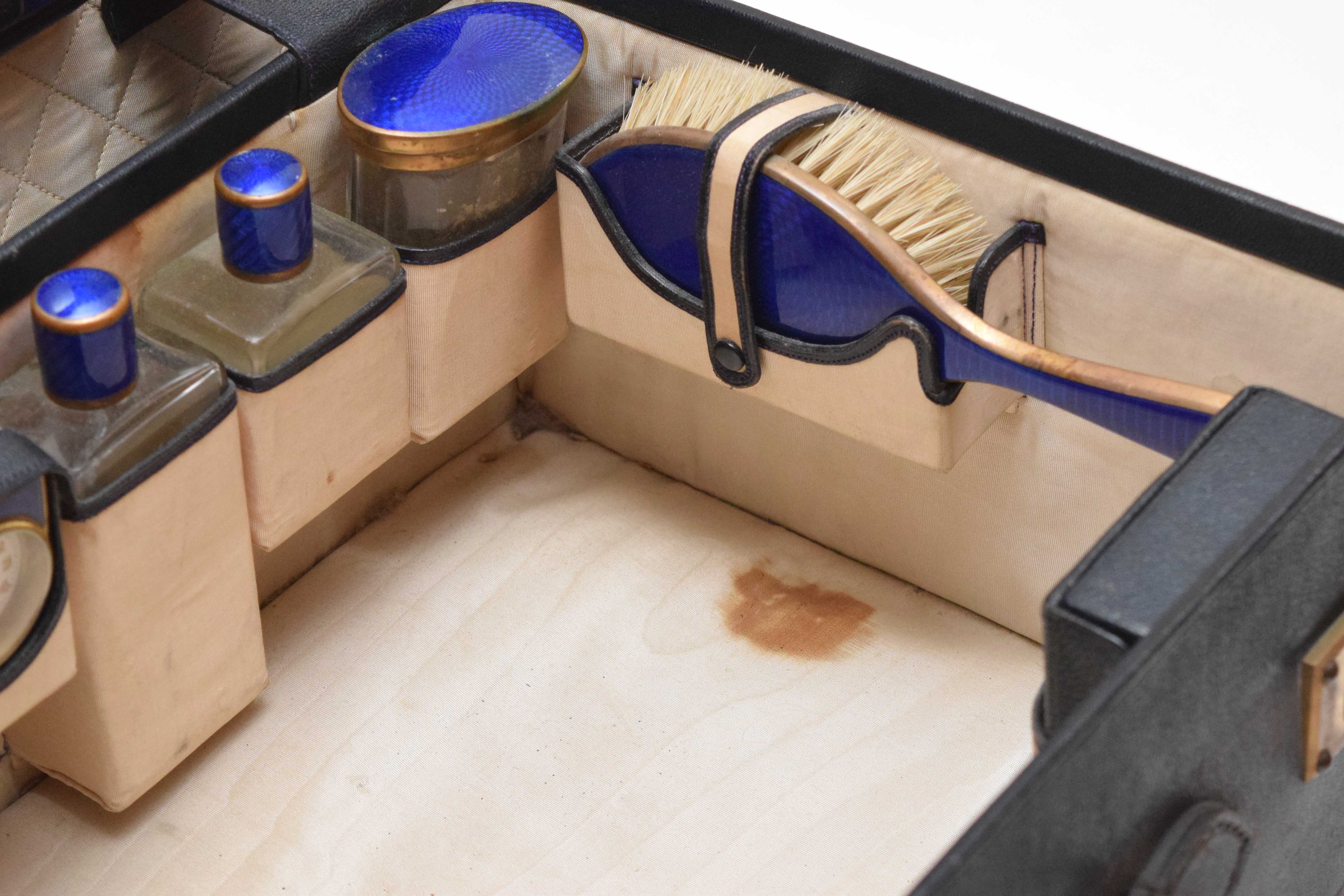 Antique Leather Vanity Case