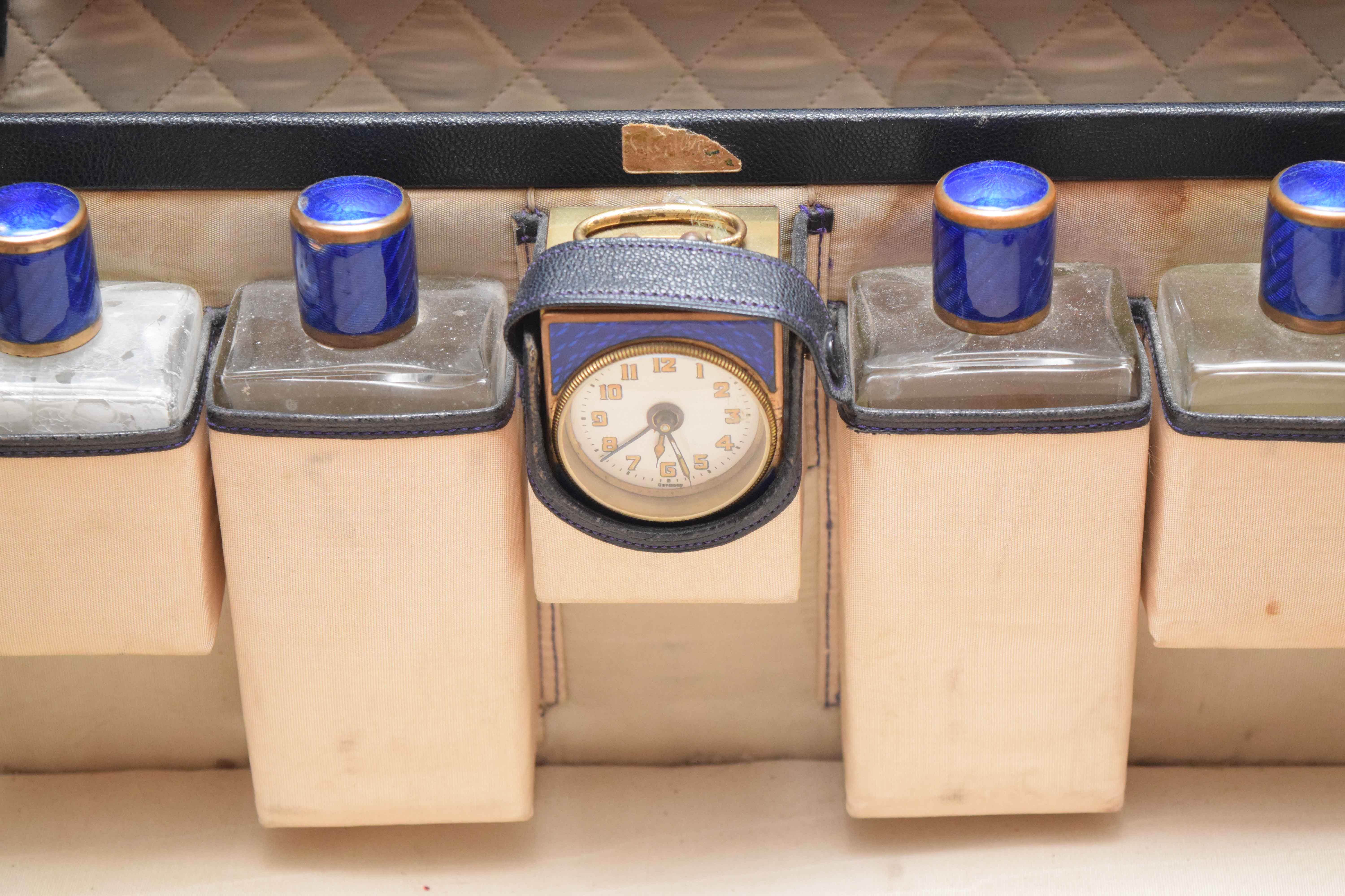 Antique Leather Vanity Case