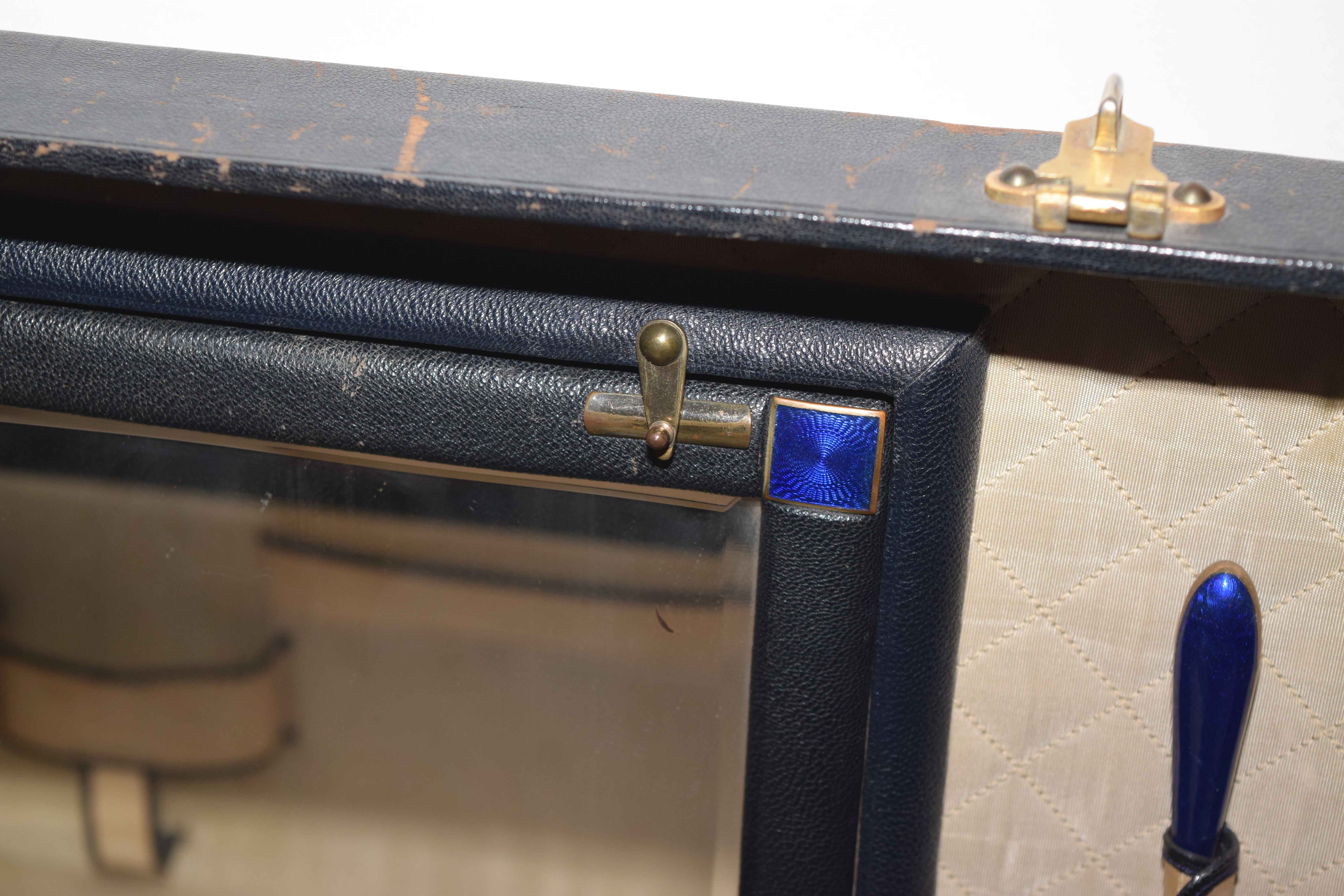 Antique Leather Vanity Case