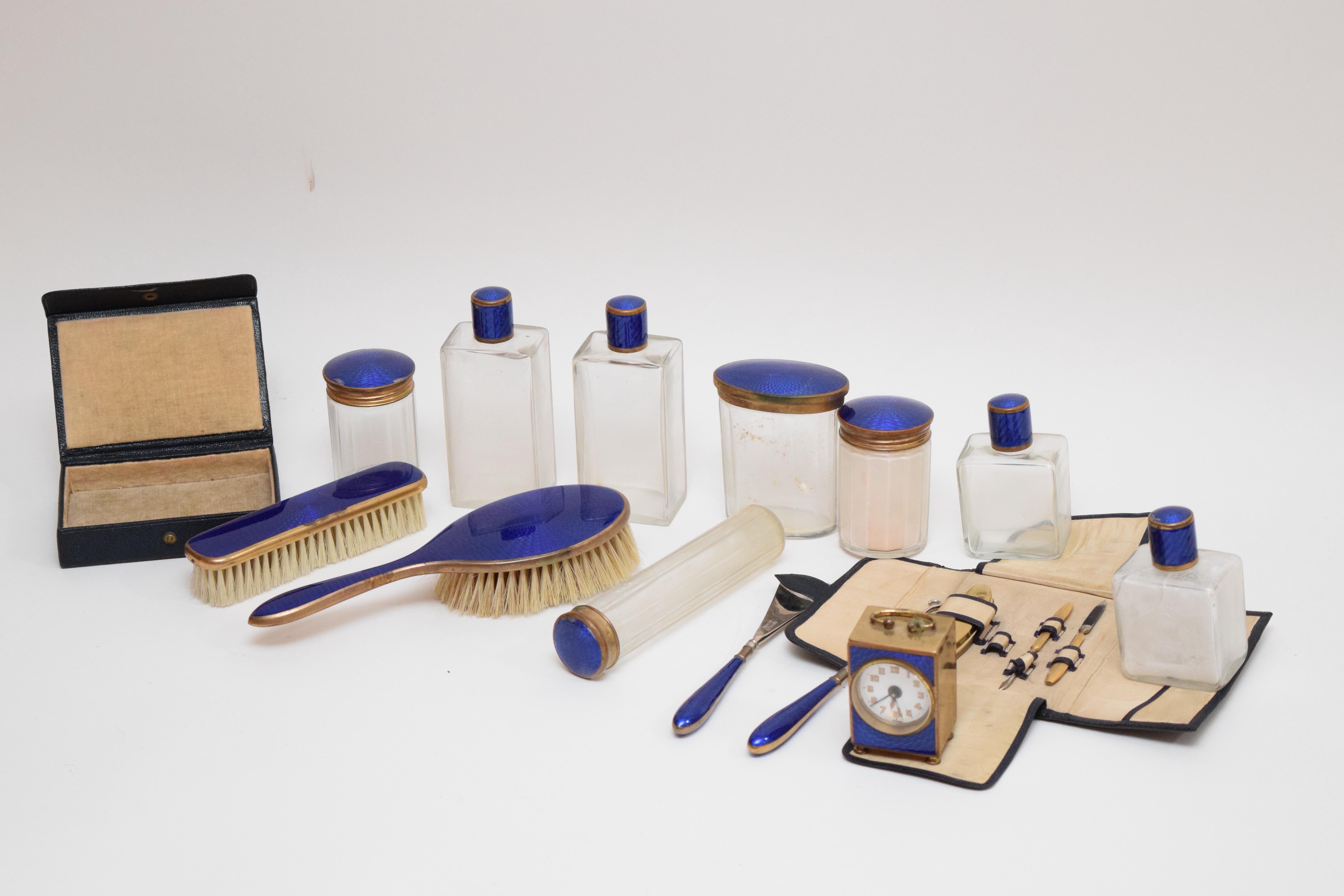 Antique Leather Vanity Case