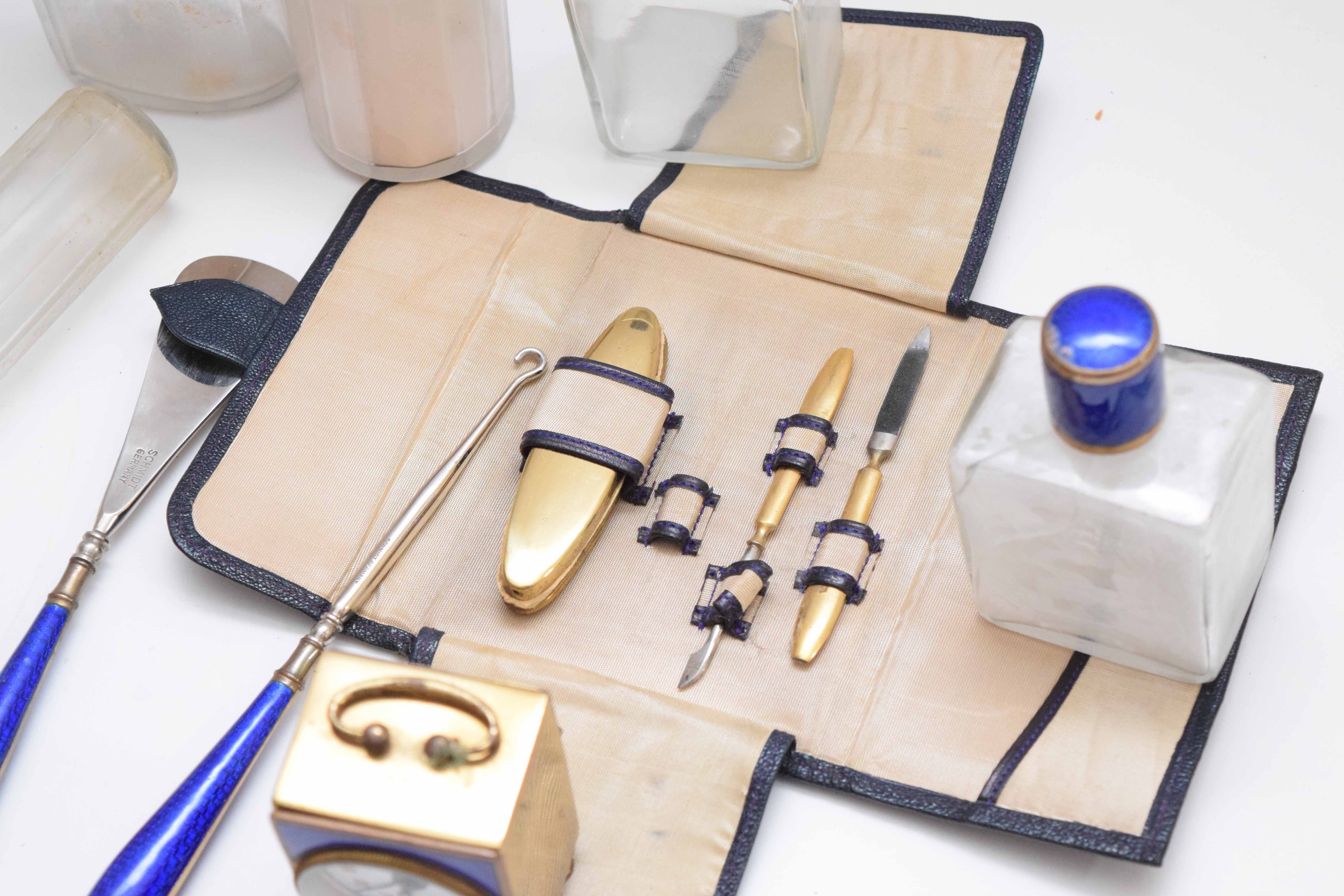 Antique Leather Vanity Case