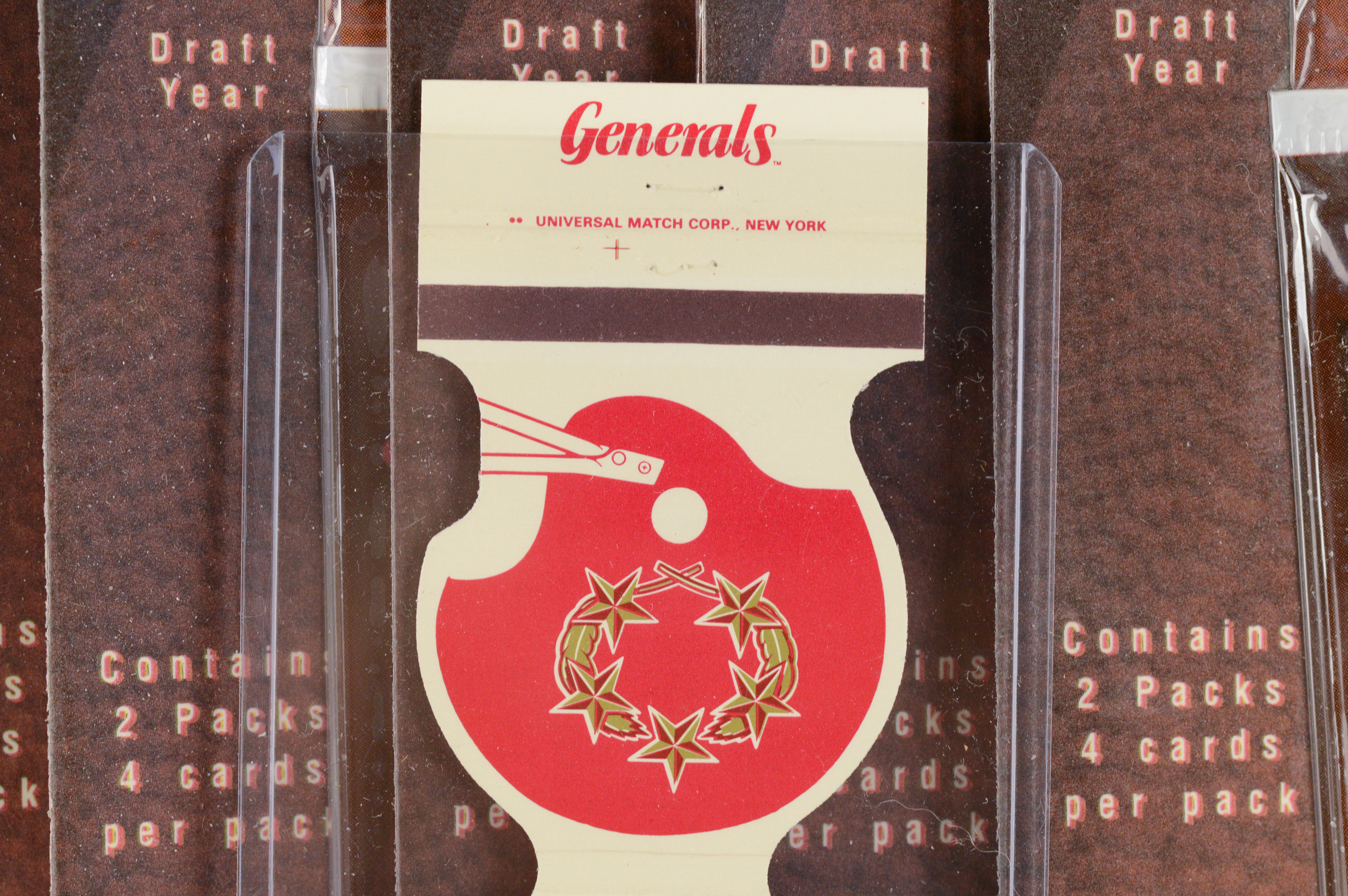 1997 Topps Chrome NFL Football Cards with Vintage New Jersey Generals Matchbook